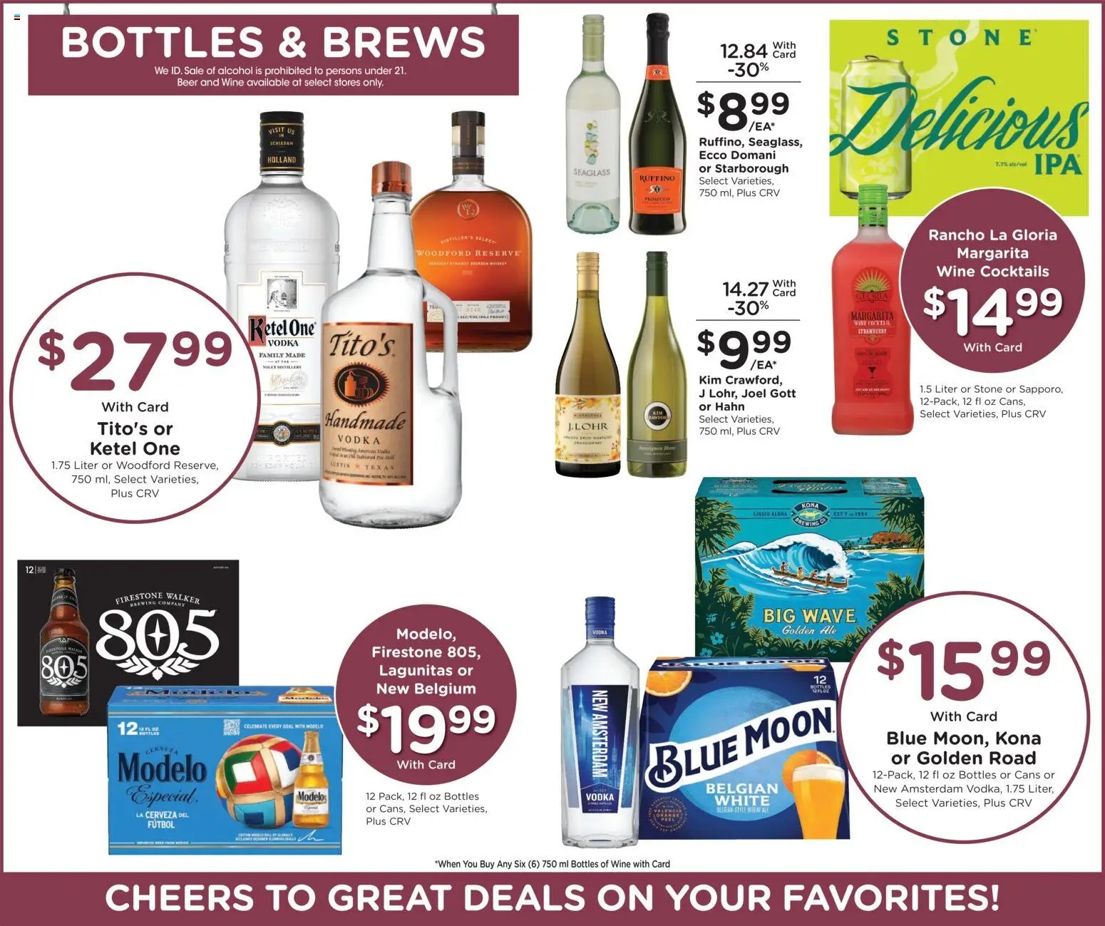 Ralphs Weekly Ad - valid from 07/22/2026 | Page: 12 | Products: Wine, Beer, Vodka
