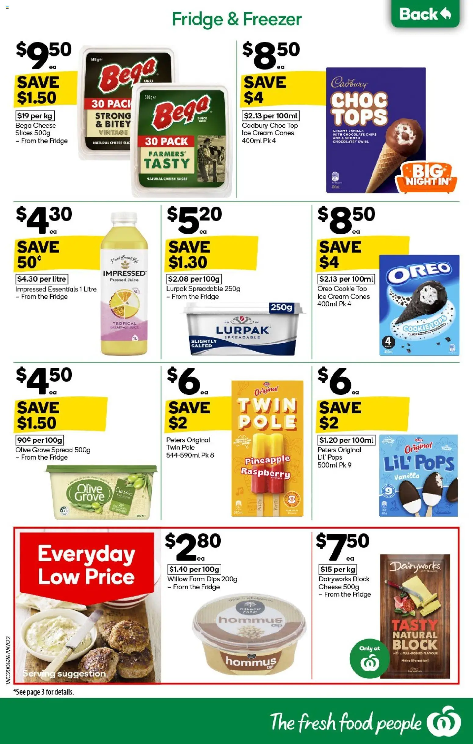 Woolworths catalogue - valid from 20.05.2026 | Page: 22 | Products: Chocolate, Pineapple, Ice cream, Fridge