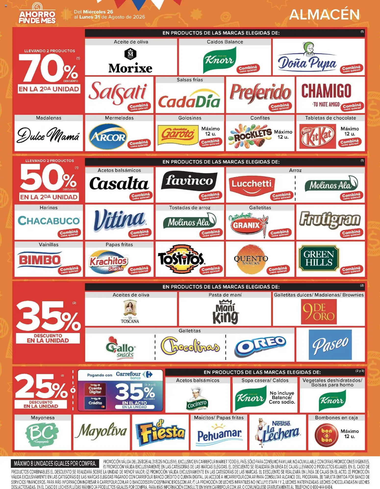 Carrefour Market catálogo │ válido desde el 26/08/2026 | Página: 7 | Productos: Mate, Bombones, Mani, Snacks