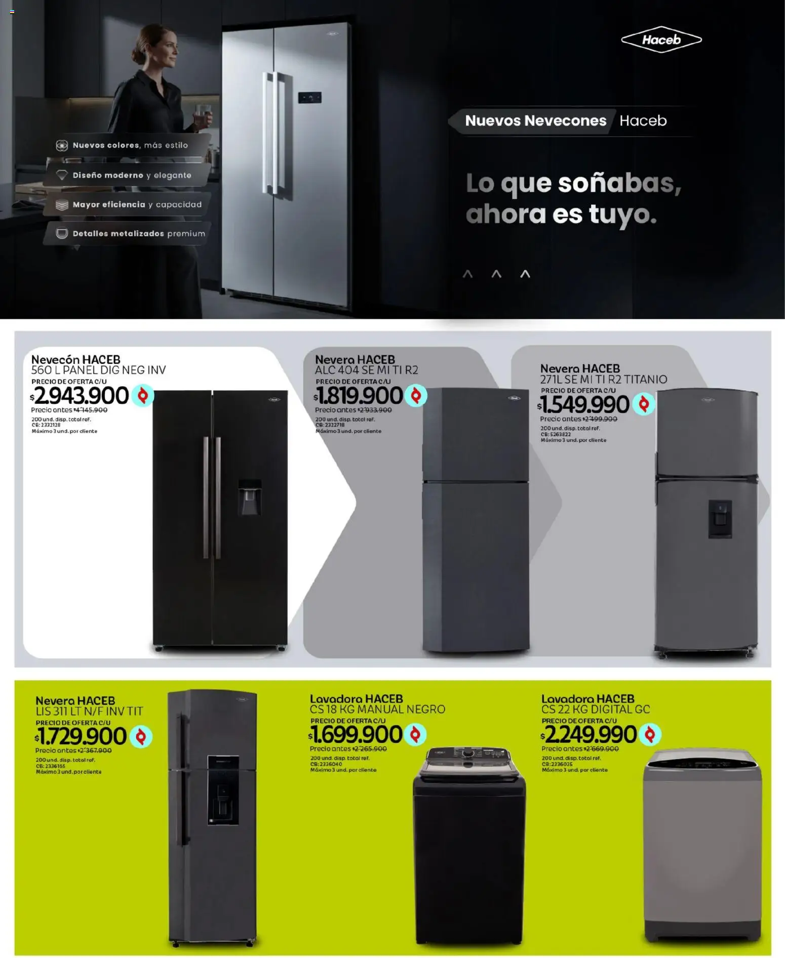 Olímpica revista - valida desde el 30/07/2026 | Página: 14 | Productos: Lavadora, Nevera