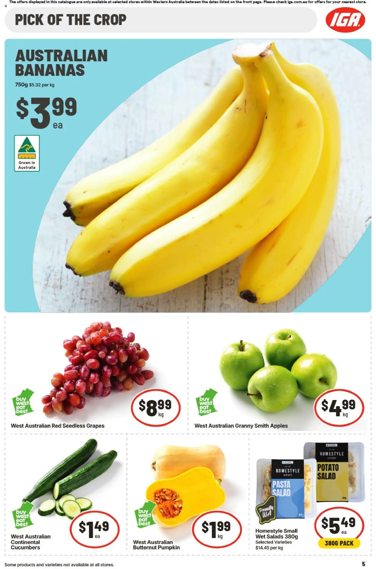 IGA catalogue - valid from 06.05.2026 | Page: 6 | Products: Pasta, Cucumbers, Pumpkin, Grapes