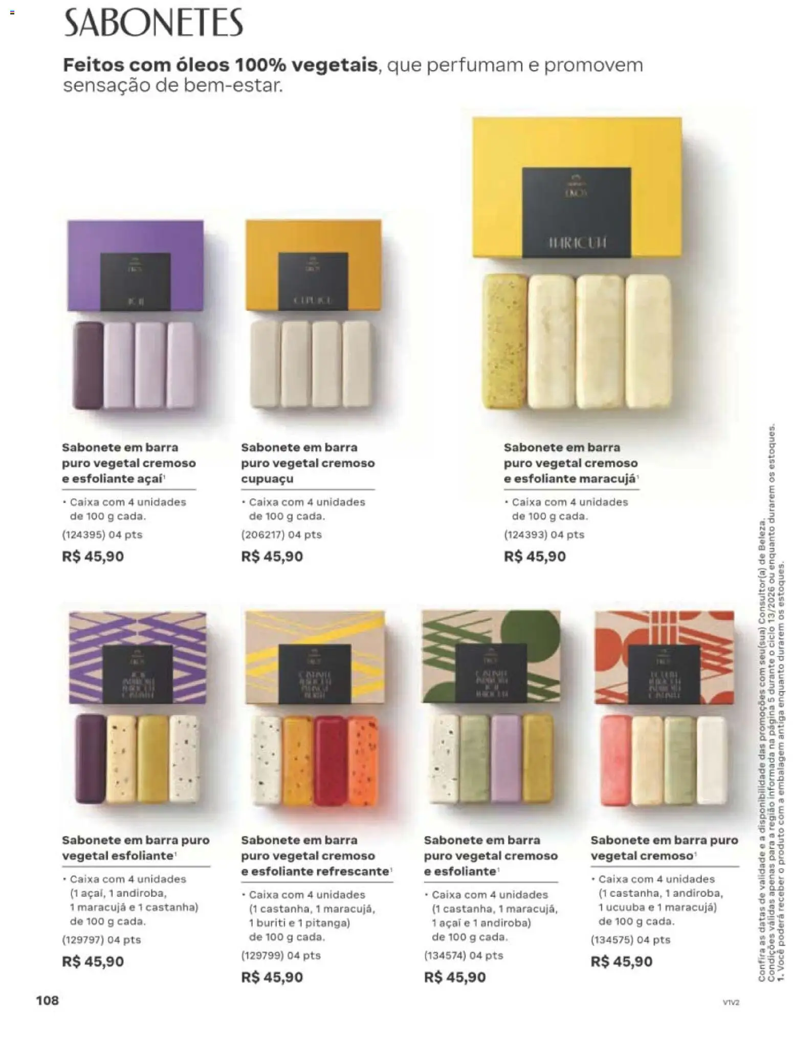 Natura Folheto - válido de 10/08/2026 | Página: 111 | Produtos: Maracujá, Caixa, Sabonete, Açaí