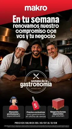 Vista previa Makro Ofertas GASTRONÓMICO válido desde el 30/07/2026