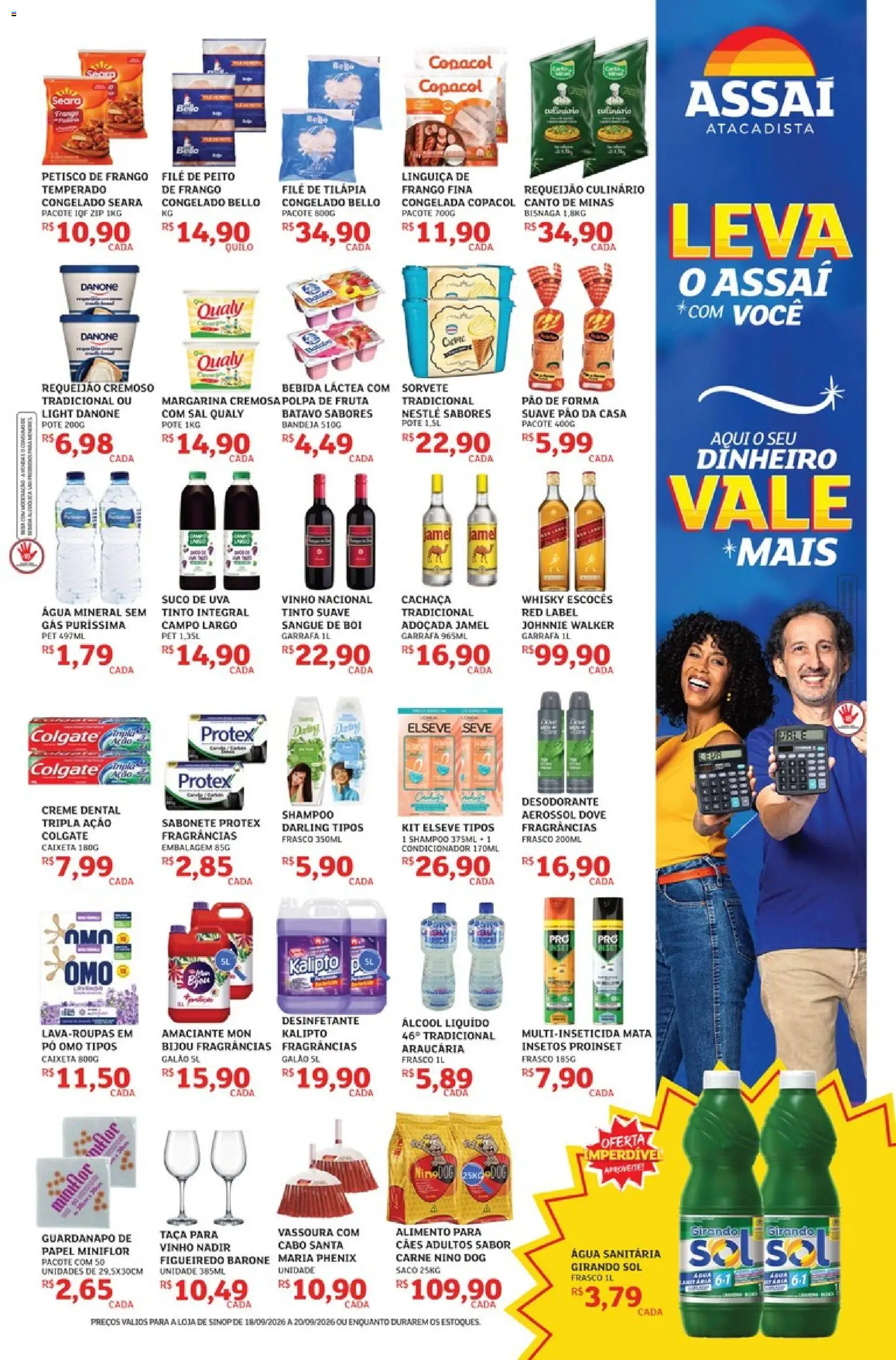 Assaí Atacadista Folheto - válido de 18/09/2026 | Página: 3 | Produtos: Condicionador, Pão, Sal, Vassoura