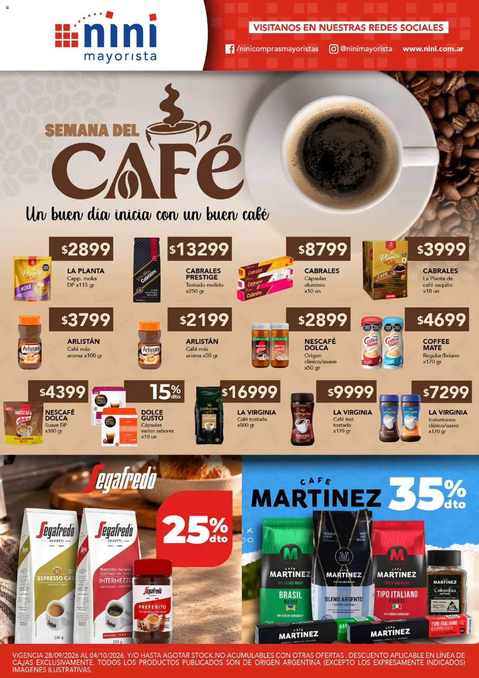 NINI Mayorista catálogo │ válido desde el 28/09/2026 | Página: 33 | Productos: Mate, Azucar, Fragancia, Cápsulas