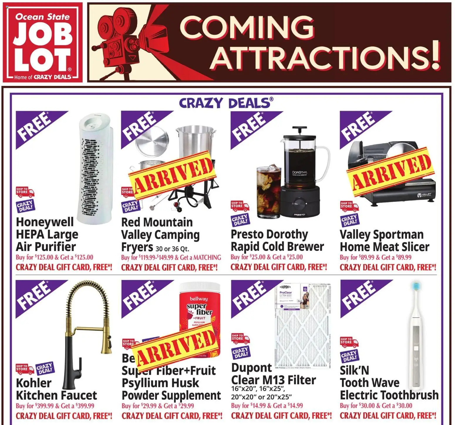 Ocean State Job Lot Ad - valid from 04.06.2026 | Page: 1 | Products: Electric toothbrush, Kitchen Faucet, Air purifier, Slicer