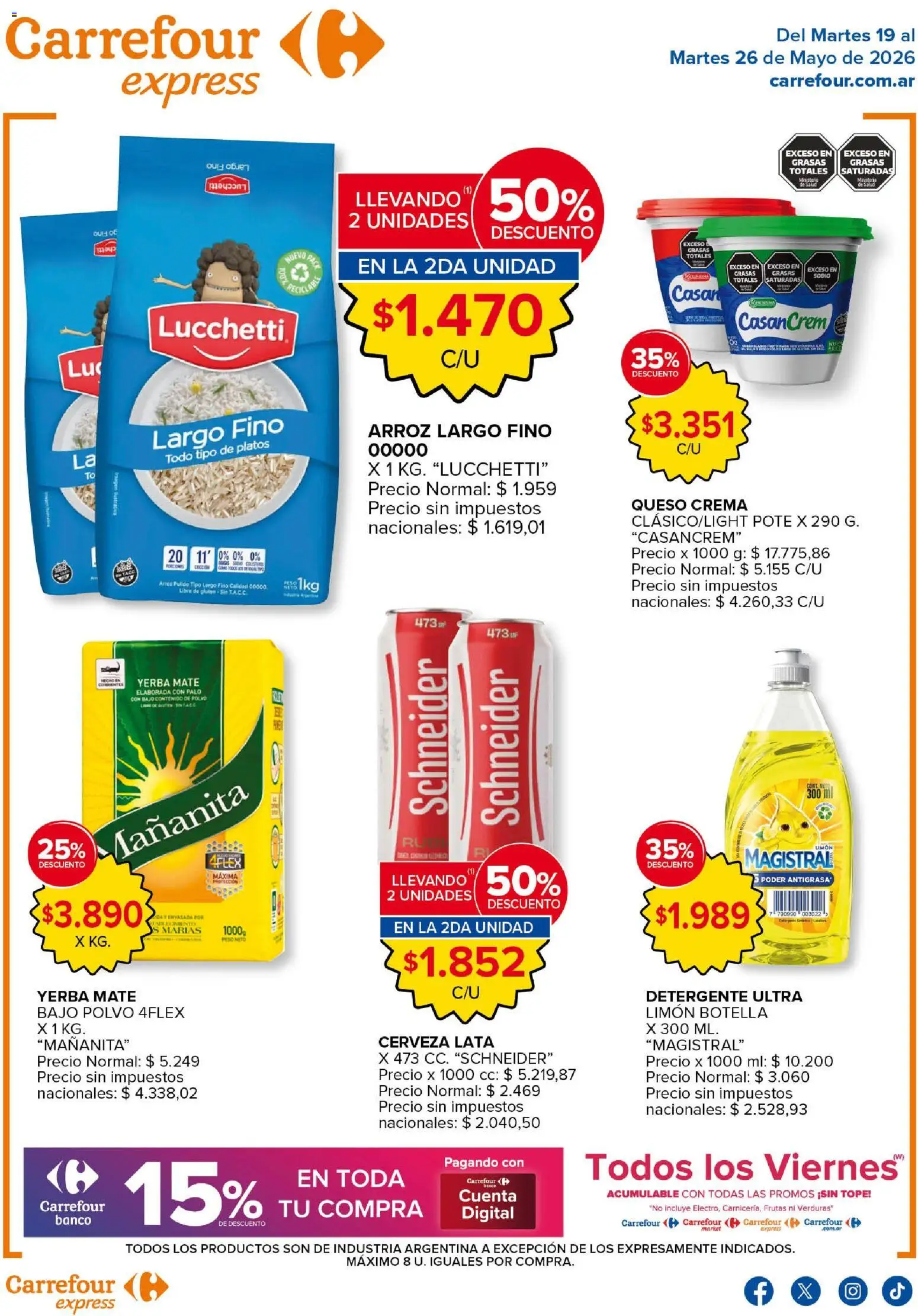 Carrefour - Carrefour Express │ válido desde el 19.05.2026 | Página: 1 | Productos: Botella, Mate, Peso, Polvo