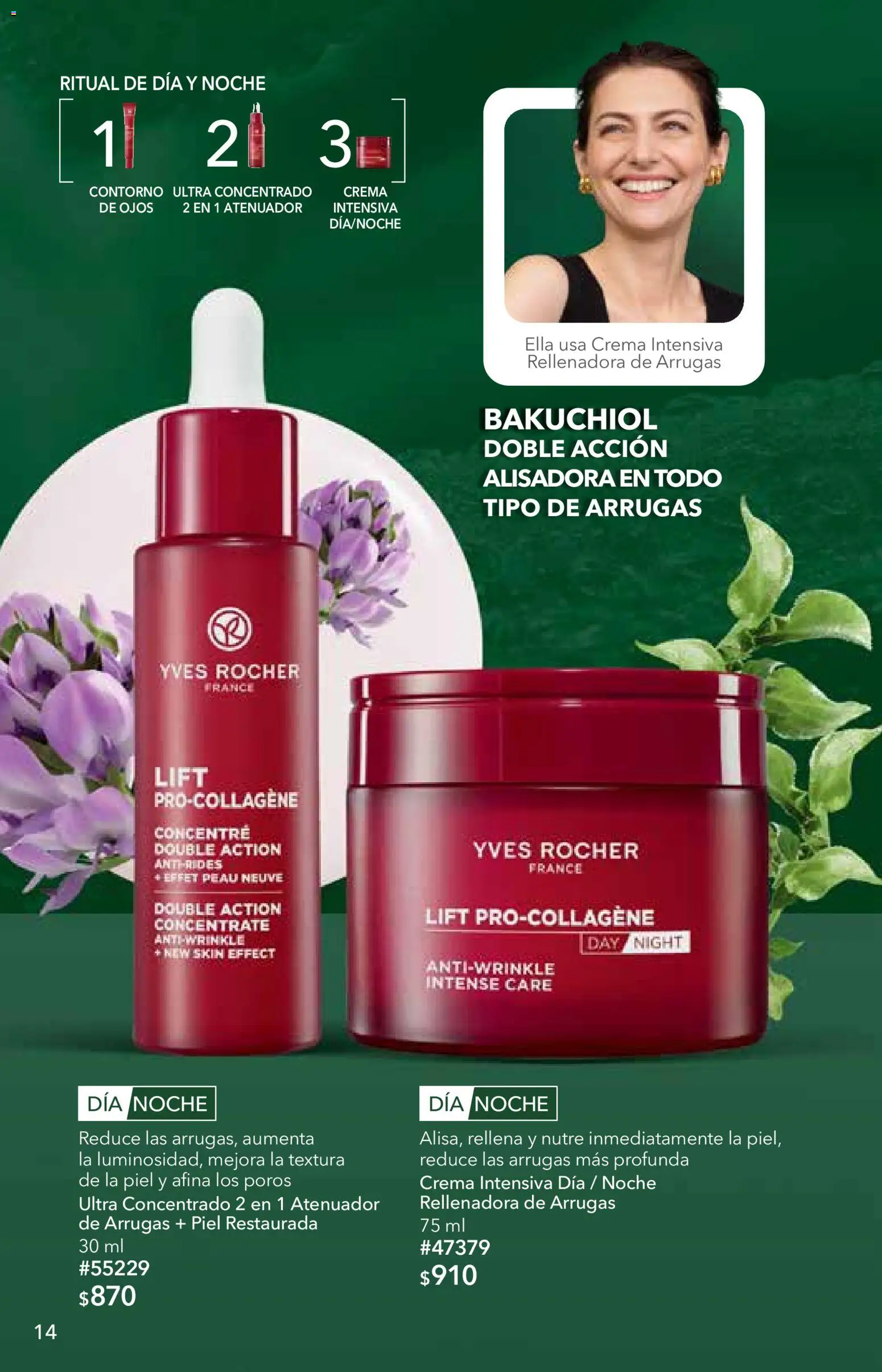 Nuevas ofertas de Yves Rocher válidas en toda la República Mexicana desde el 25/08/2026. ¡Encuentra las mejores ofertas en Yves Rocher campaña 12 2026! | Página: 14 | Productos: Crema, Contorno, Atenuador