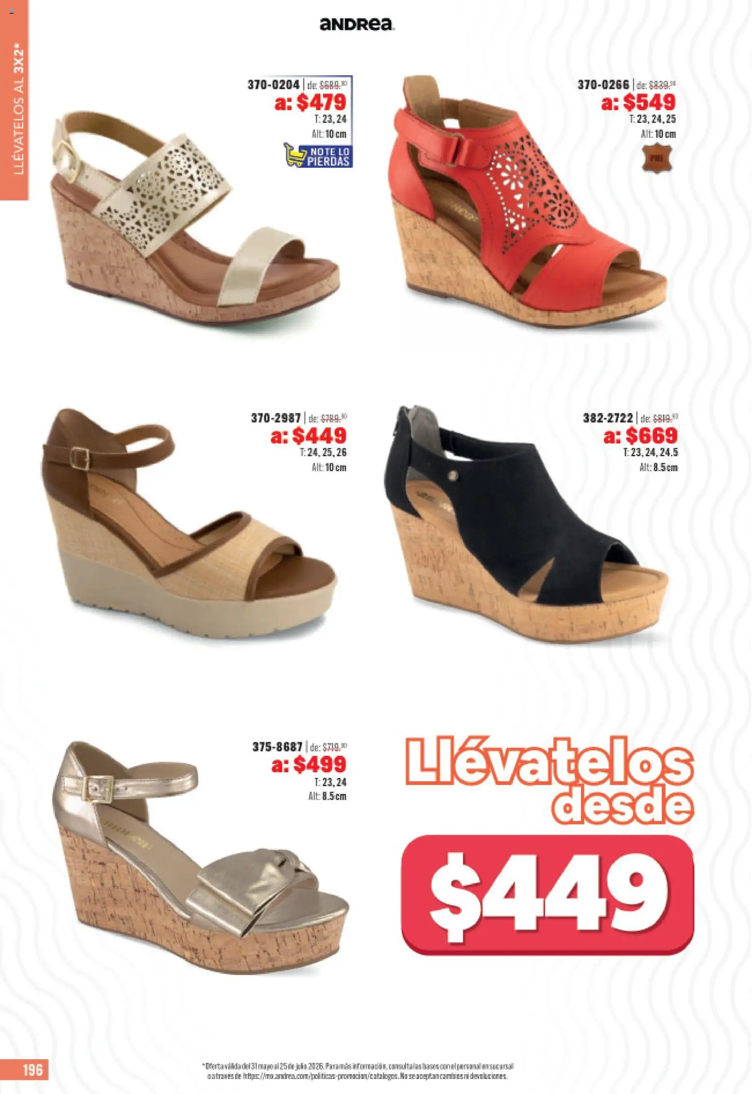 Nuevas ofertas de Andrea válidas en toda la República Mexicana desde el 31.05.2026. ¡Encuentra las mejores ofertas en Andrea catálogo Outlet! | Página: 196