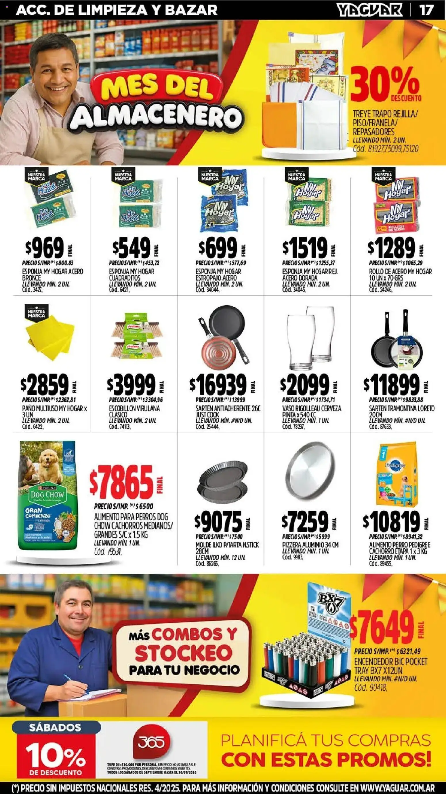 Yaguar - Oferta Semanal Santa Fé │ válido desde el 28/09/2026 | Página: 18 | Productos: Molde, Sartén antiadherente, Esponja, Cerveza