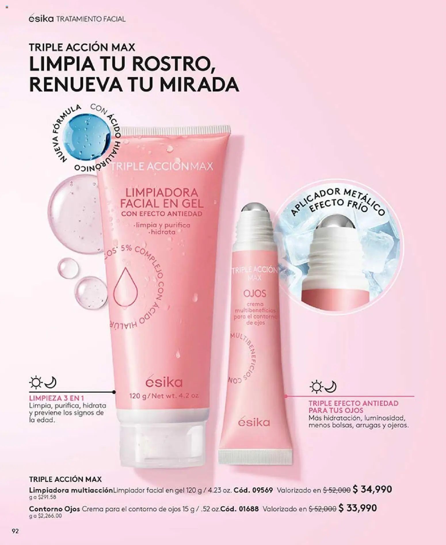 Ésika revista - valida desde el 17/07/2026 | Página: 92 | Productos: Crema, Contorno, Contorno de ojos