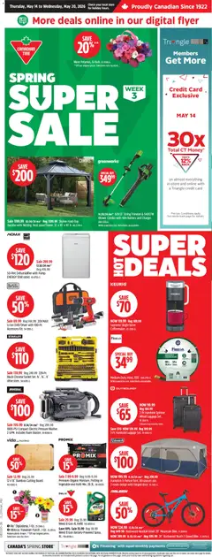 Preview of Canadian Tire weekly flyer from shop Canadian Tire valid from 14.05.2026