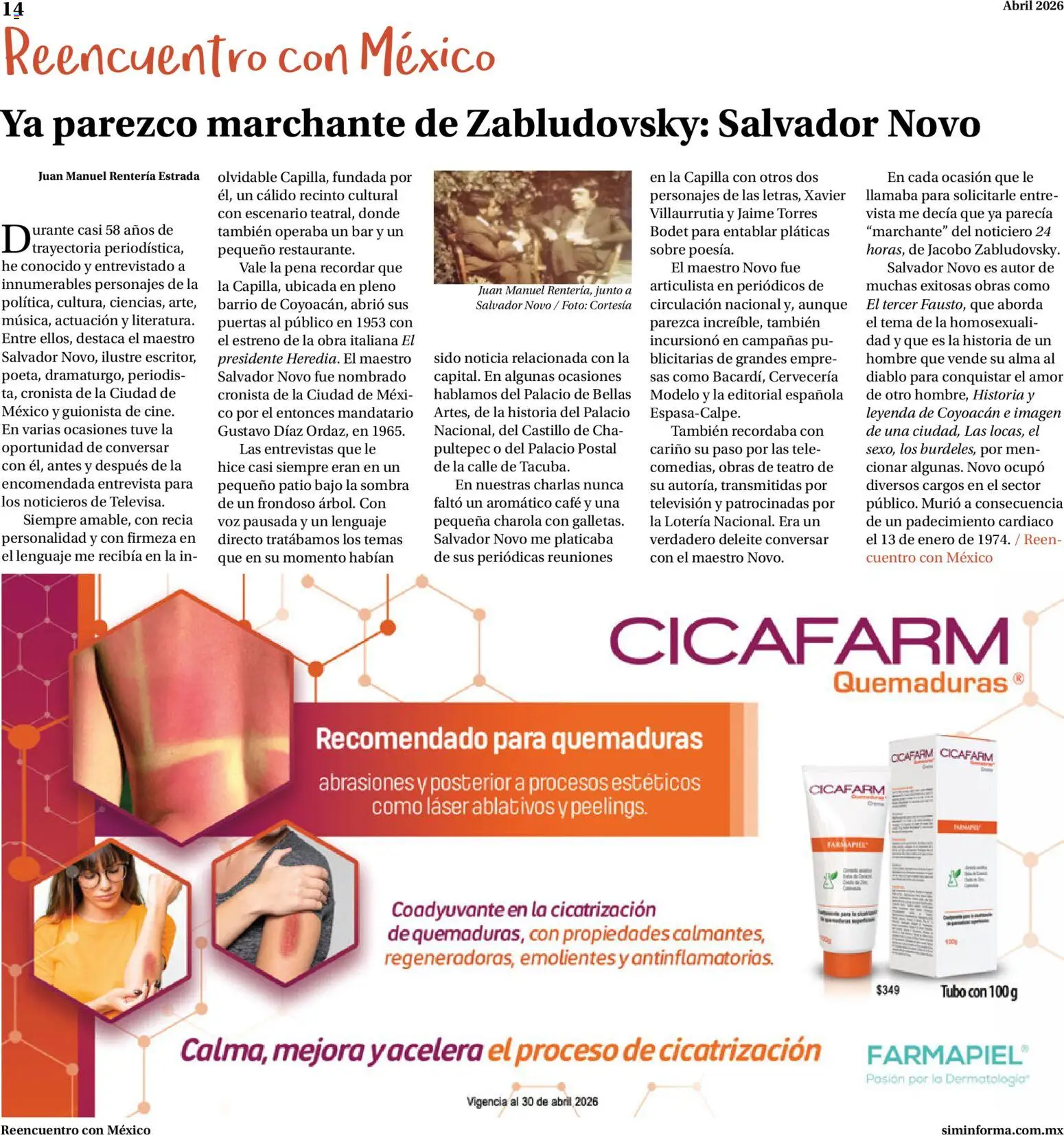 Nuevas ofertas de Farmacias Similares válidas en toda la República Mexicana desde el 01.04.2026. ¡Encuentra las mejores ofertas en Farmacias Similares catálogo! | Página: 14 | Productos: Café, Sombra, Televisión, Sobre