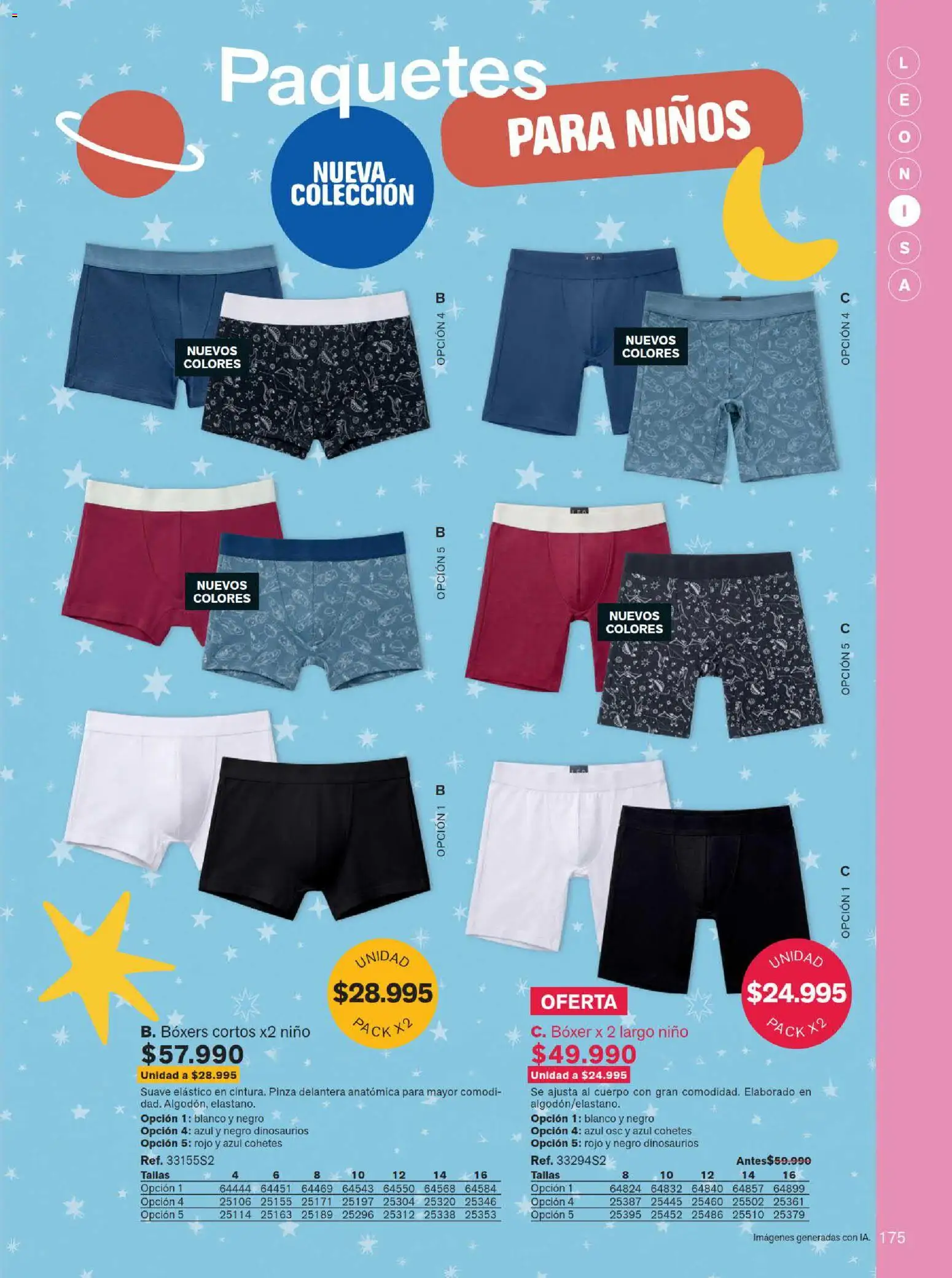 Leonisa revista - valida desde el 15/07/2026 | Página: 175 | Productos: Pinza, Boxers