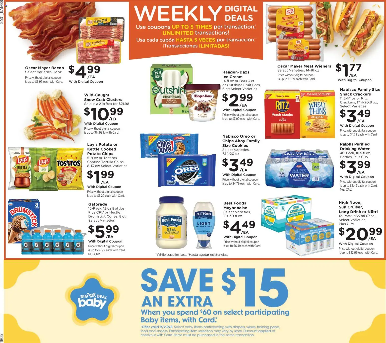 Ralphs Weekly Ad - valid from 09/02/2026 | Page: 2 | Products: Crackers, Cookies, Ice cream, Fruit