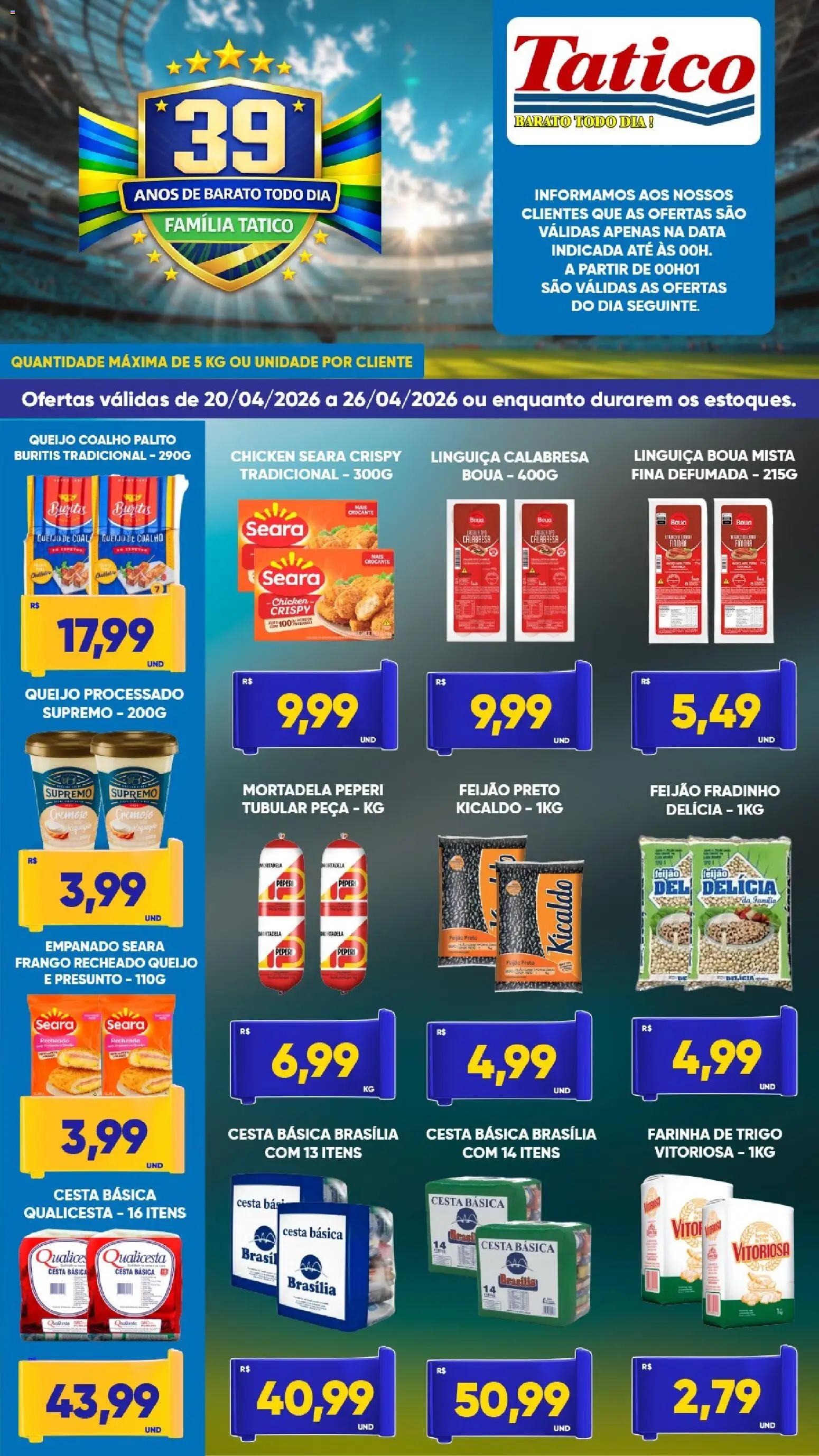 Tatico Folheto - válido de 20.04.2026 | Página: 2 | Produtos: Feijão, Queijo, Cesta, Queijo coalho