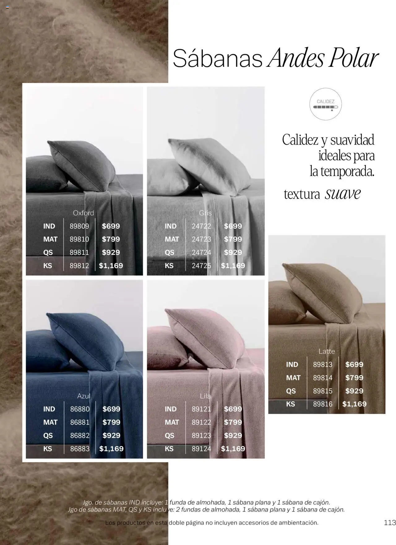 Nuevas ofertas de Vianney válidas en toda la República Mexicana desde el 15/08/2025. ¡Encuentra las mejores ofertas en Vianney - Catálogo Invierno! | Página: 115 | Productos: Funda, Sabanas