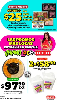 Vista previa de H-E-B folleto Ofertas, nuevo folleto de la tienda, válido en México a partir del 16.06.2026 | Página: 5 | Productos: Queso, Cinta