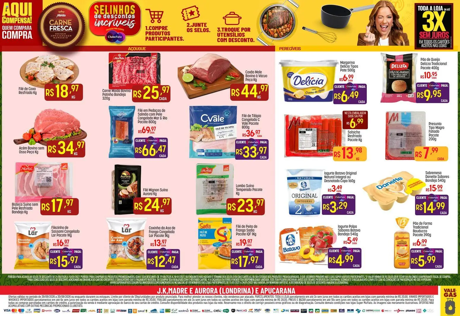 Super Muffato Folheto - válido de 29/09/2026 | Página: 2 | Produtos: Ferro, Queijo, Tilápia, Pneus