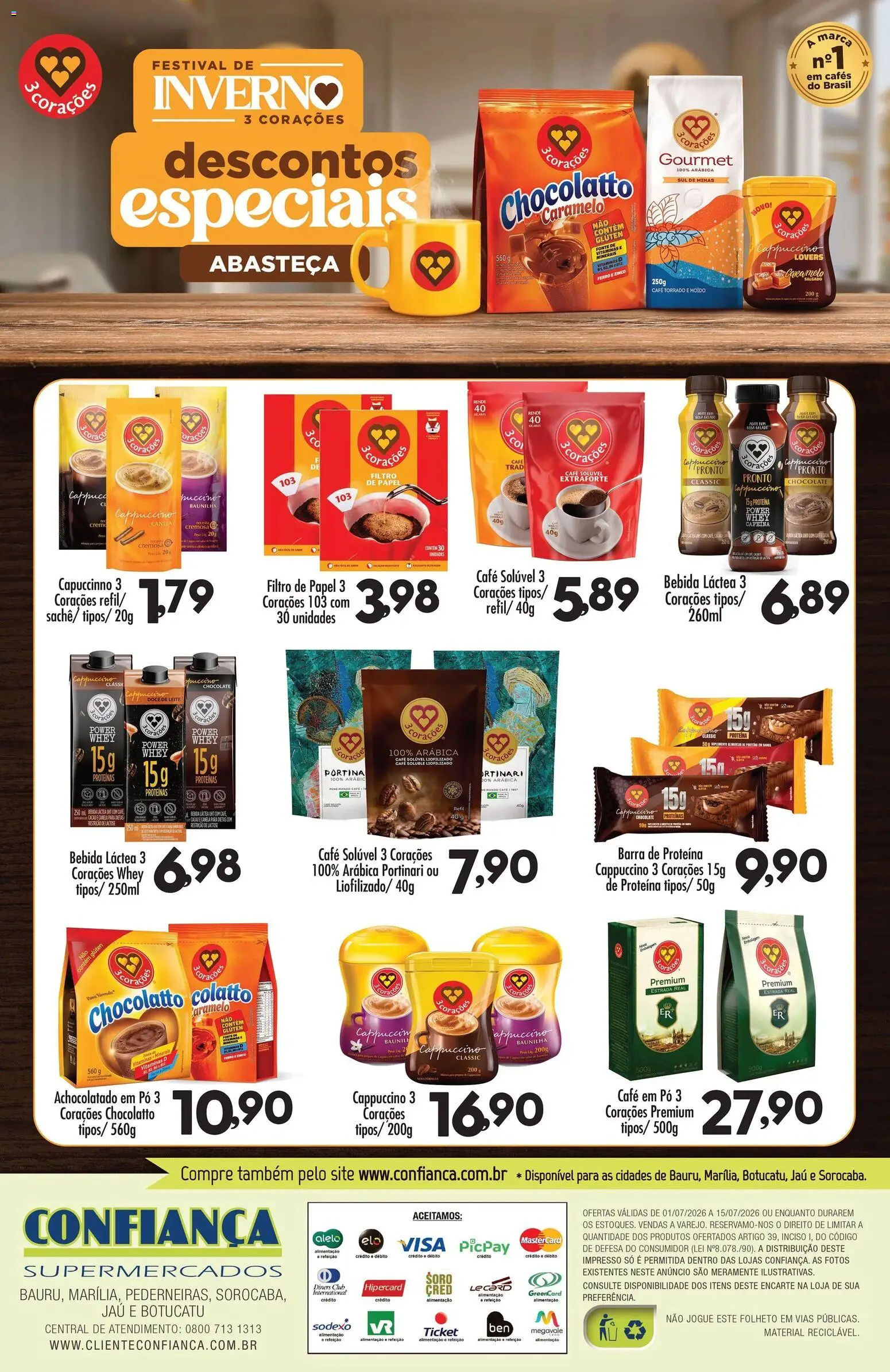 Confiança Folheto - válido de 01/07/2026 | Página: 2 | Produtos: Ferro, Filtro de papel, Pó, Chocolate