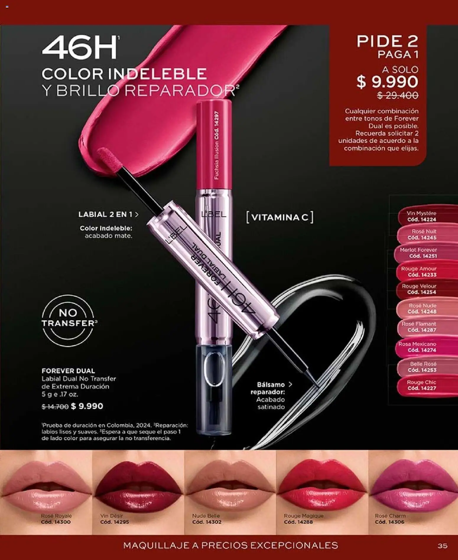 Catálogo L'Bel Campaña 15 │ válido desde el 06.09.2026 | Página: 35 | Productos: Brillo, Bálsamo, Maquillaje, Labial