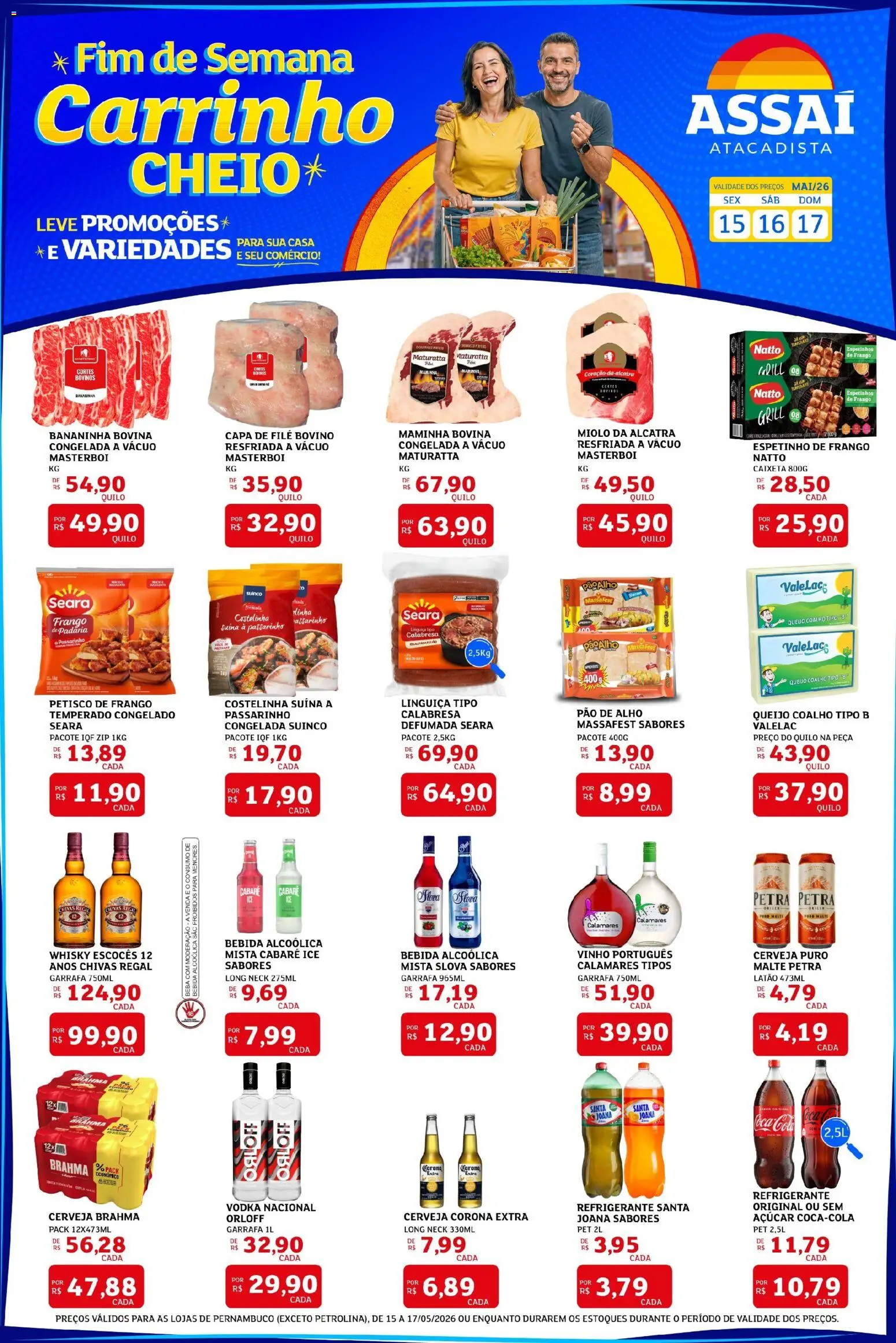 Assaí Atacadista Folheto - válido de 15.05.2026 | Página: 1 | Produtos: Cola, Linguiça, Pão, Frango