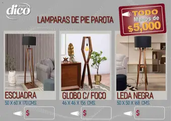 Vista previa de Muebles Dico catálogo Todo menos de 5000 Pacifico, nuevo folleto de la tienda, válido en México a partir del 09/04/2026 | Página: 79 | Productos: Foco