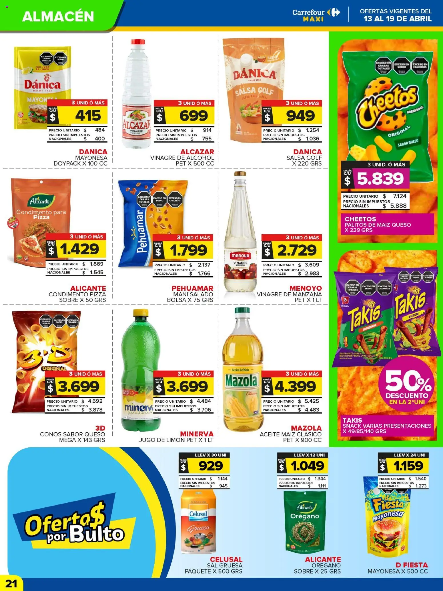 Carrefour Maxi catálogo │ válido desde el 13.04.2026 | Página: 21 | Productos: Bolsa, Mani, Salsa Golf, Limón