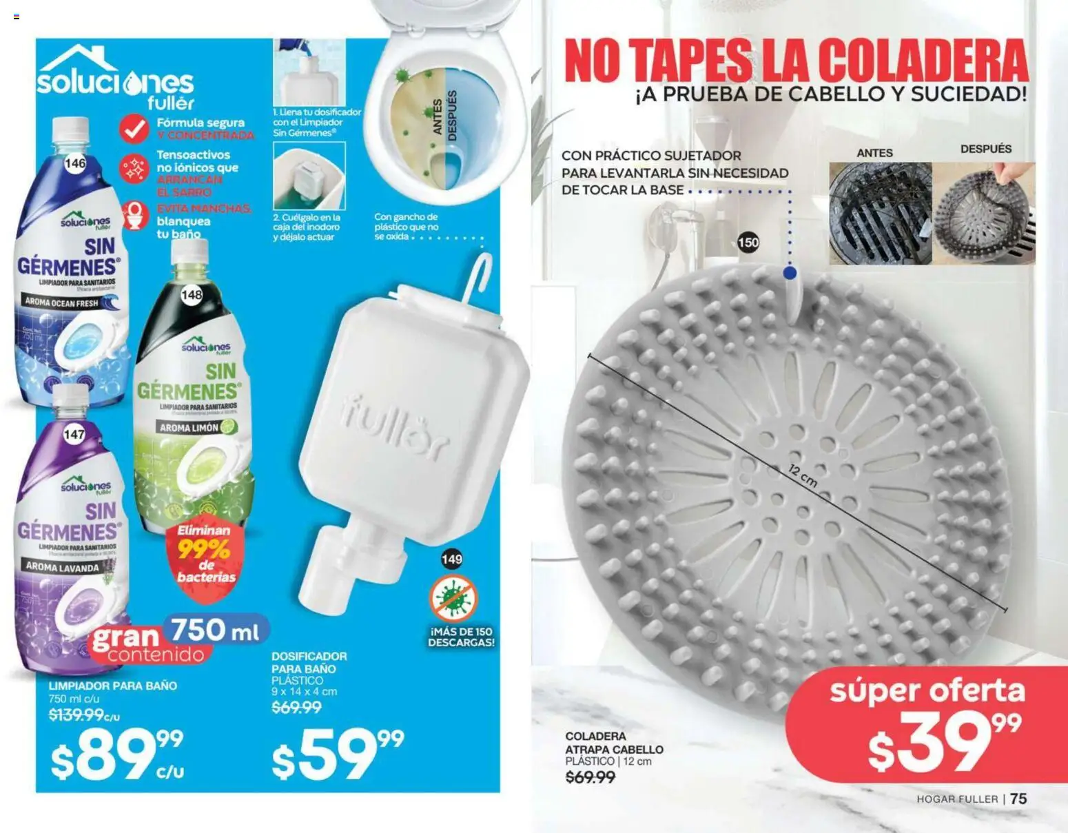Nuevas ofertas de Fuller válidas en toda la República Mexicana desde el 02/09/2026. ¡Encuentra las mejores ofertas en Fuller campaña 11 2026! | Página: 39 | Productos: Inodoro, Limpiador, Caja, Baño
