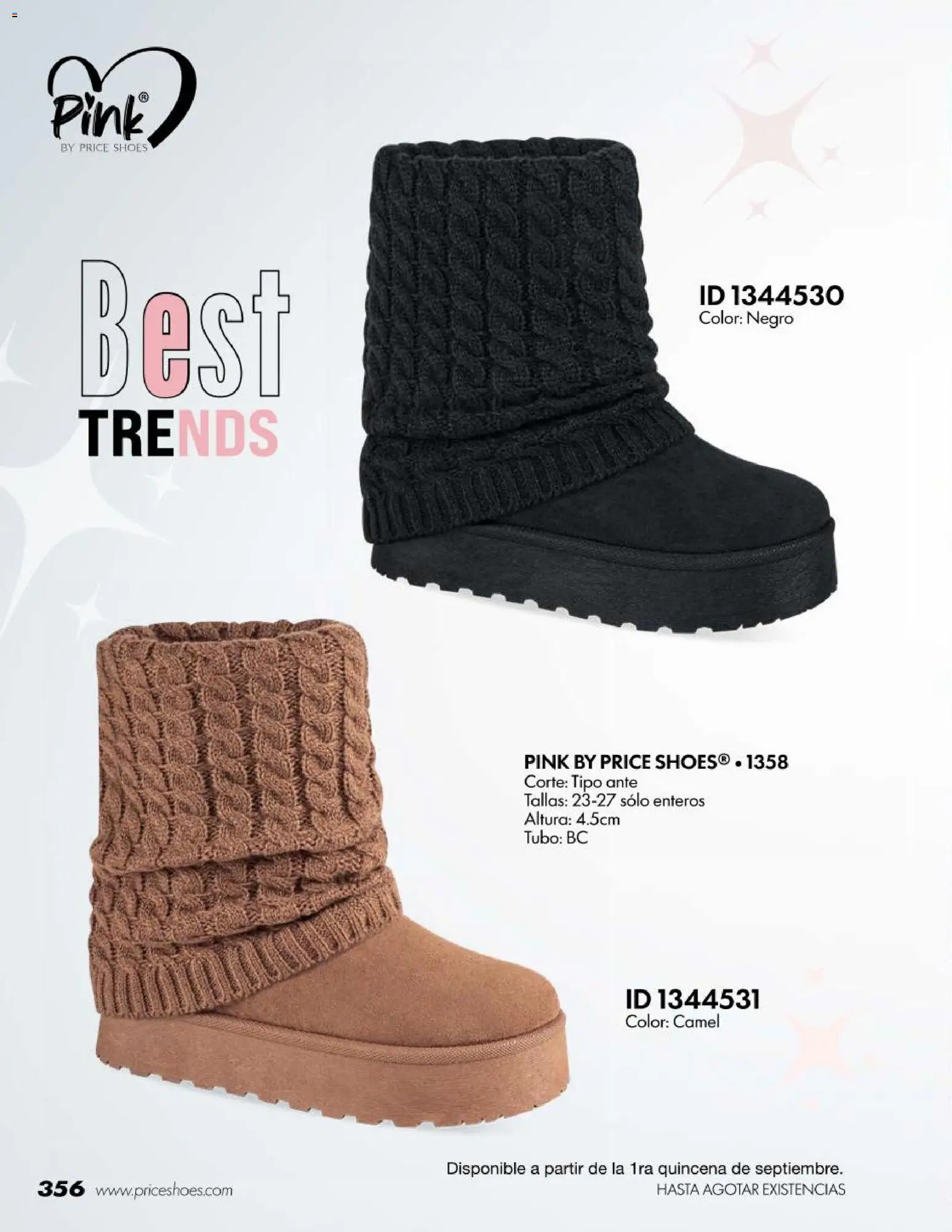 Nuevas ofertas de Price Shoes válidas en toda la República Mexicana desde el 18/07/2026. ¡Encuentra las mejores ofertas en Price Shoes catálogo Botas! | Página: 356