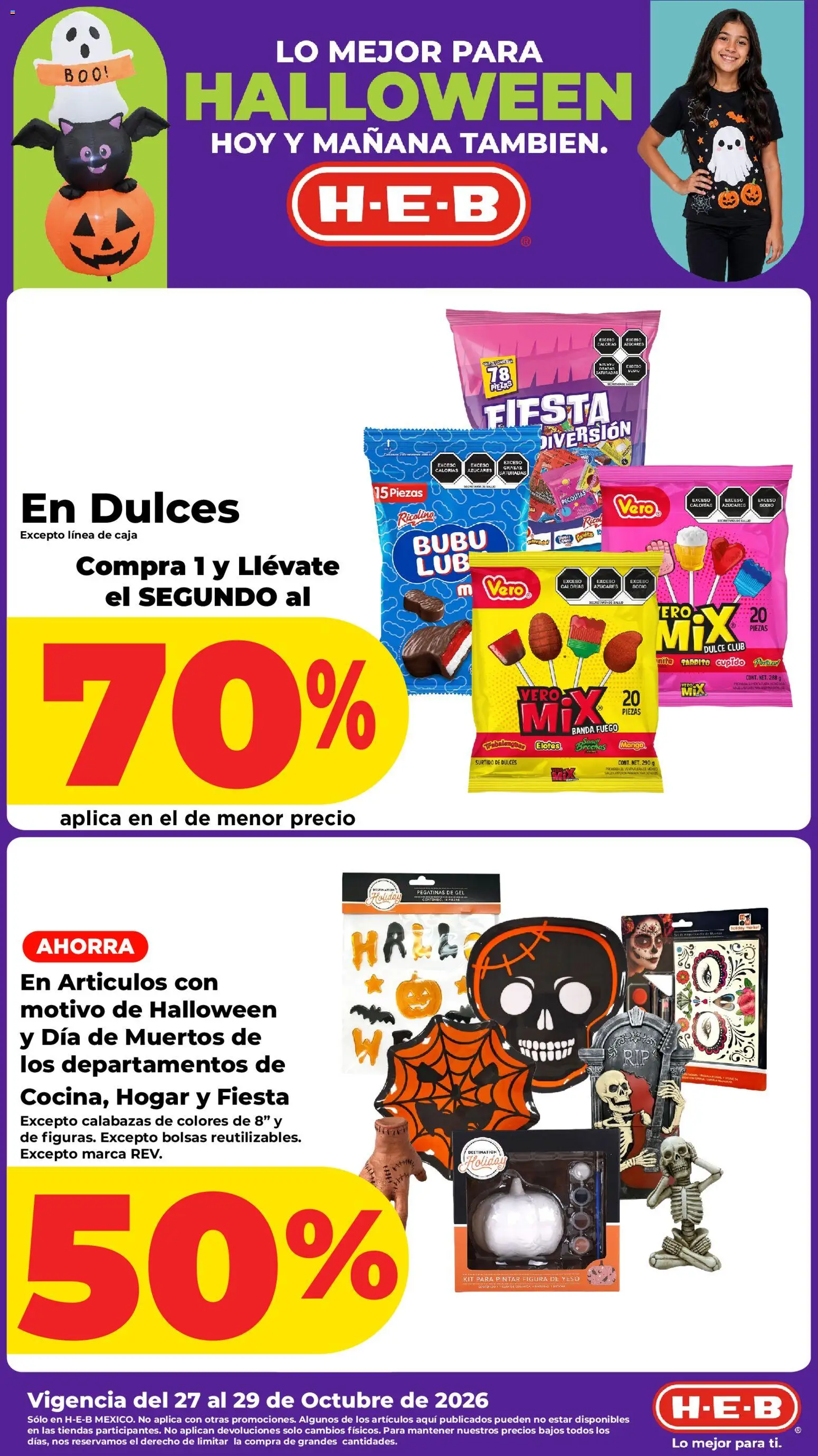 Nuevas ofertas de H-E-B válidas en toda la República Mexicana desde el 27/10/2026. ¡Encuentra las mejores ofertas en H-E-B folleto! | Página: 1