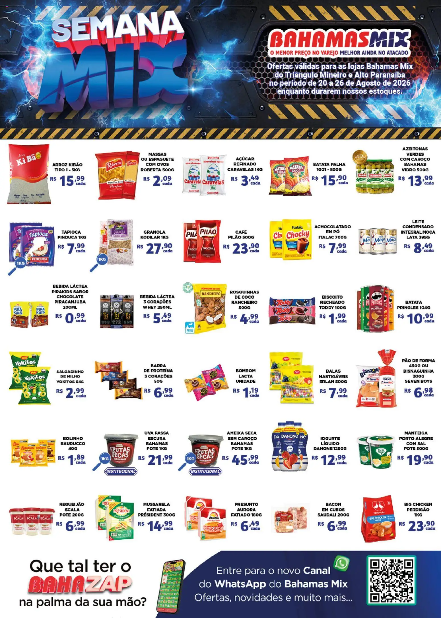 Bahamas Mix Folheto - válido de 20/08/2026 | Página: 1 | Produtos: Espaguete, Manteiga, Iogurte, Pão