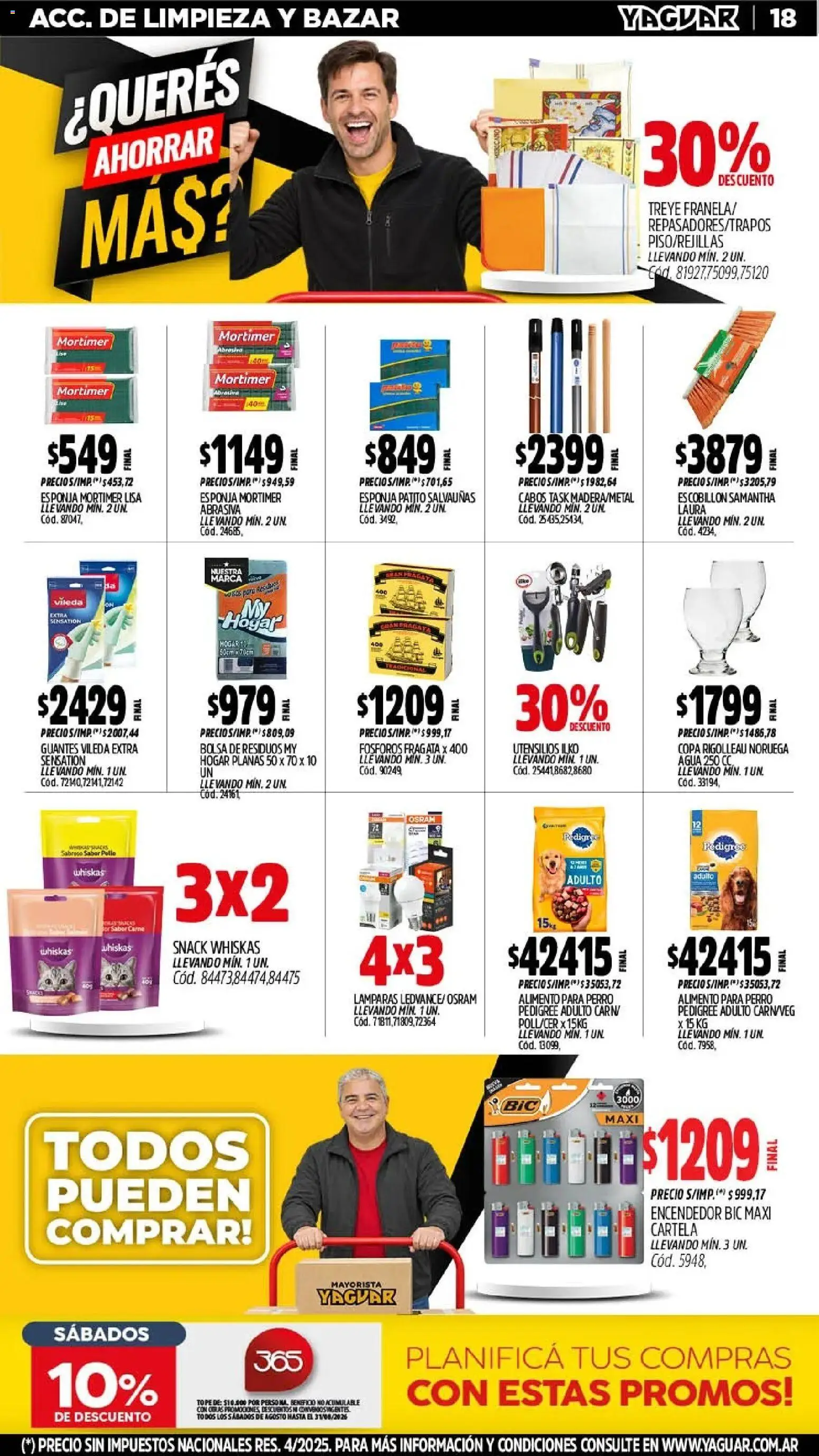 Yaguar - Oferta Semanal Santa Fé │ válido desde el 17/07/2026 | Página: 20 | Productos: Fósforos, Agua, Escobillon, Guantes