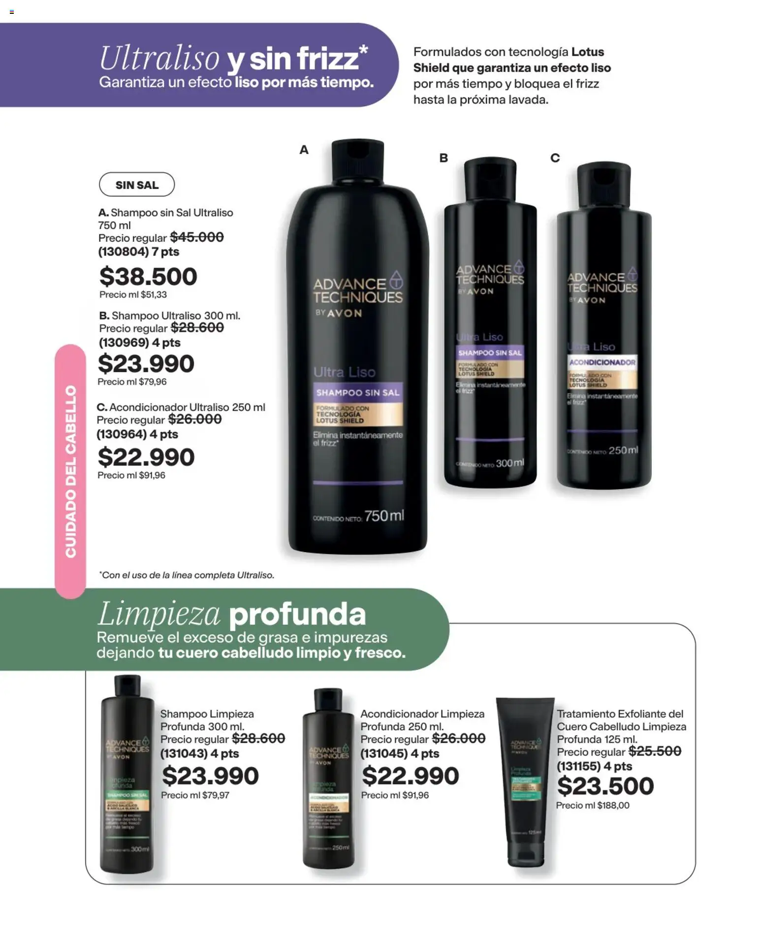Avon revista - valida desde el 03/08/2026 | Página: 152 | Productos: Sal, Shampoo, Acondicionador