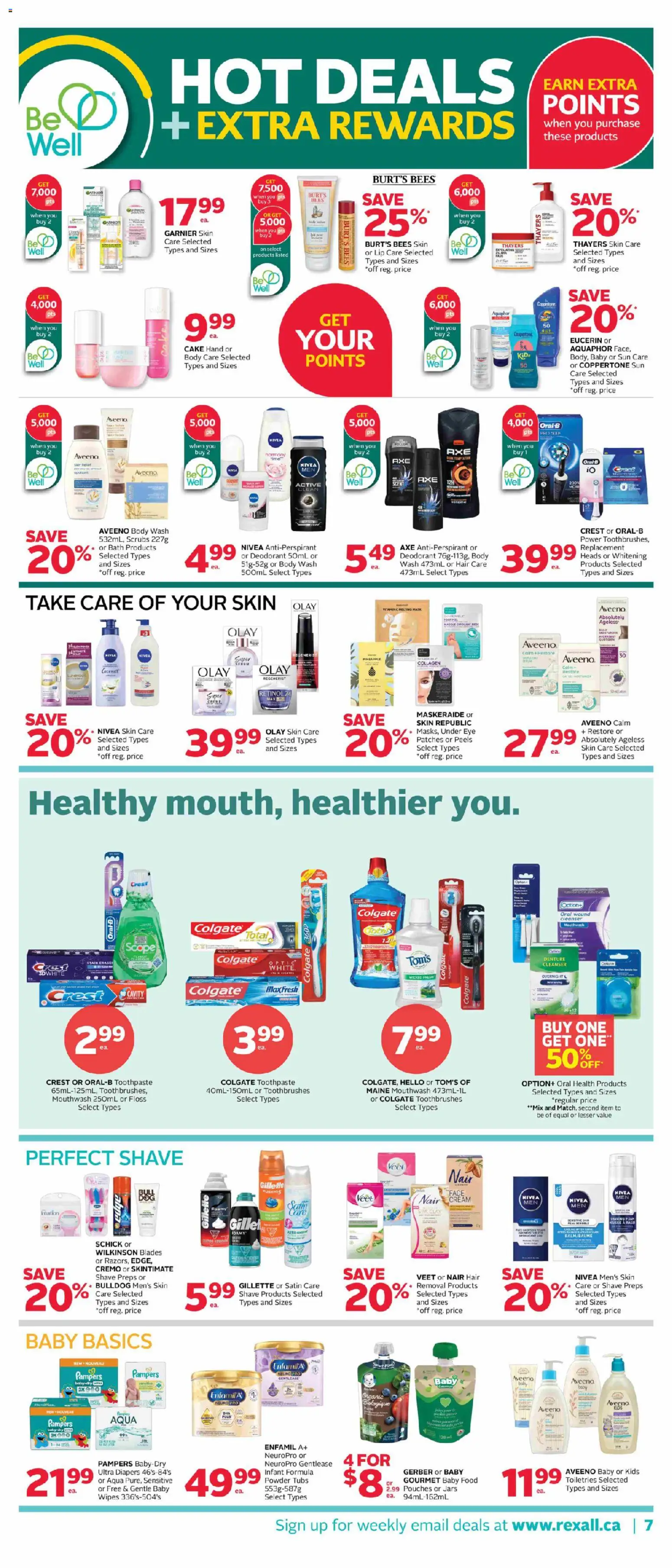 Rexall flyer valid from Jul 10, 2026 | Page: 14 | Products: Pineapple, Shaving foam, Body wash, Antiperspirant