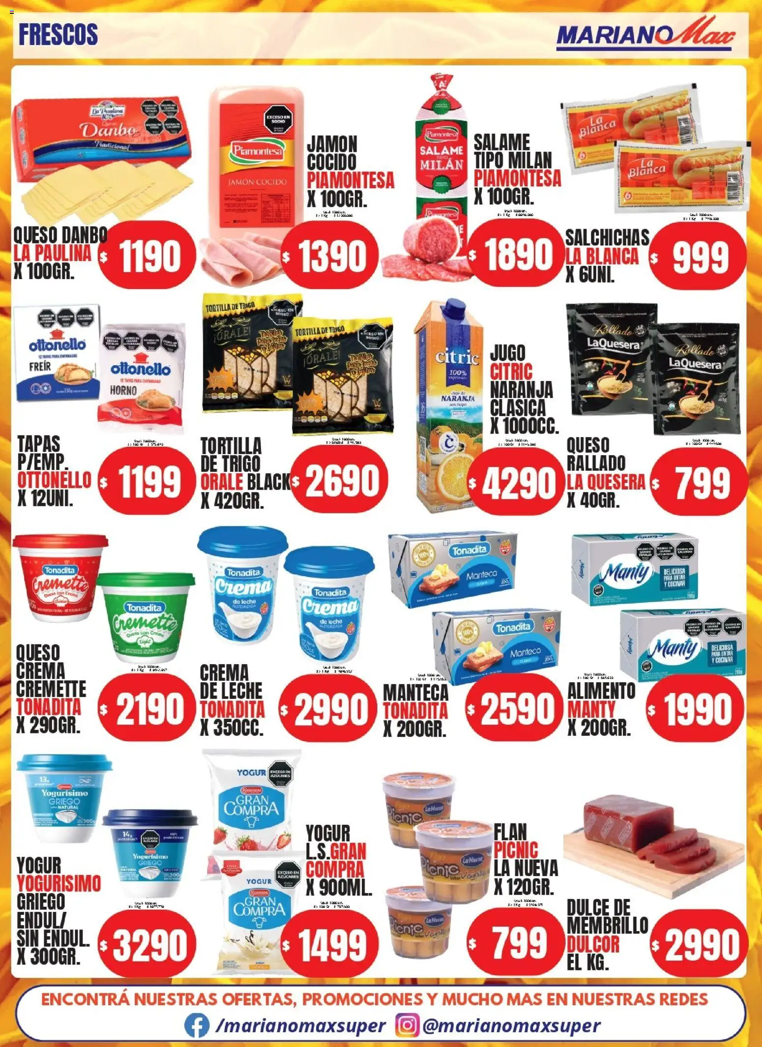 Mariano Max - Catálogo │ válido desde el 05.05.2026 | Página: 5 | Productos: Leche, Queso, Jamón, Jugo