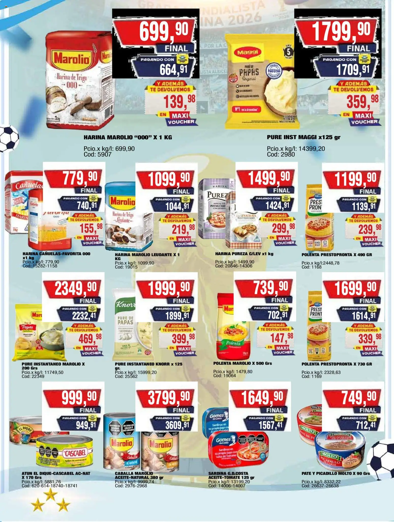 Maxiconsumo ofertas │ válido desde el 20/07/2026 | Página: 5 | Productos: Polenta, Atún, Caballa, Paté