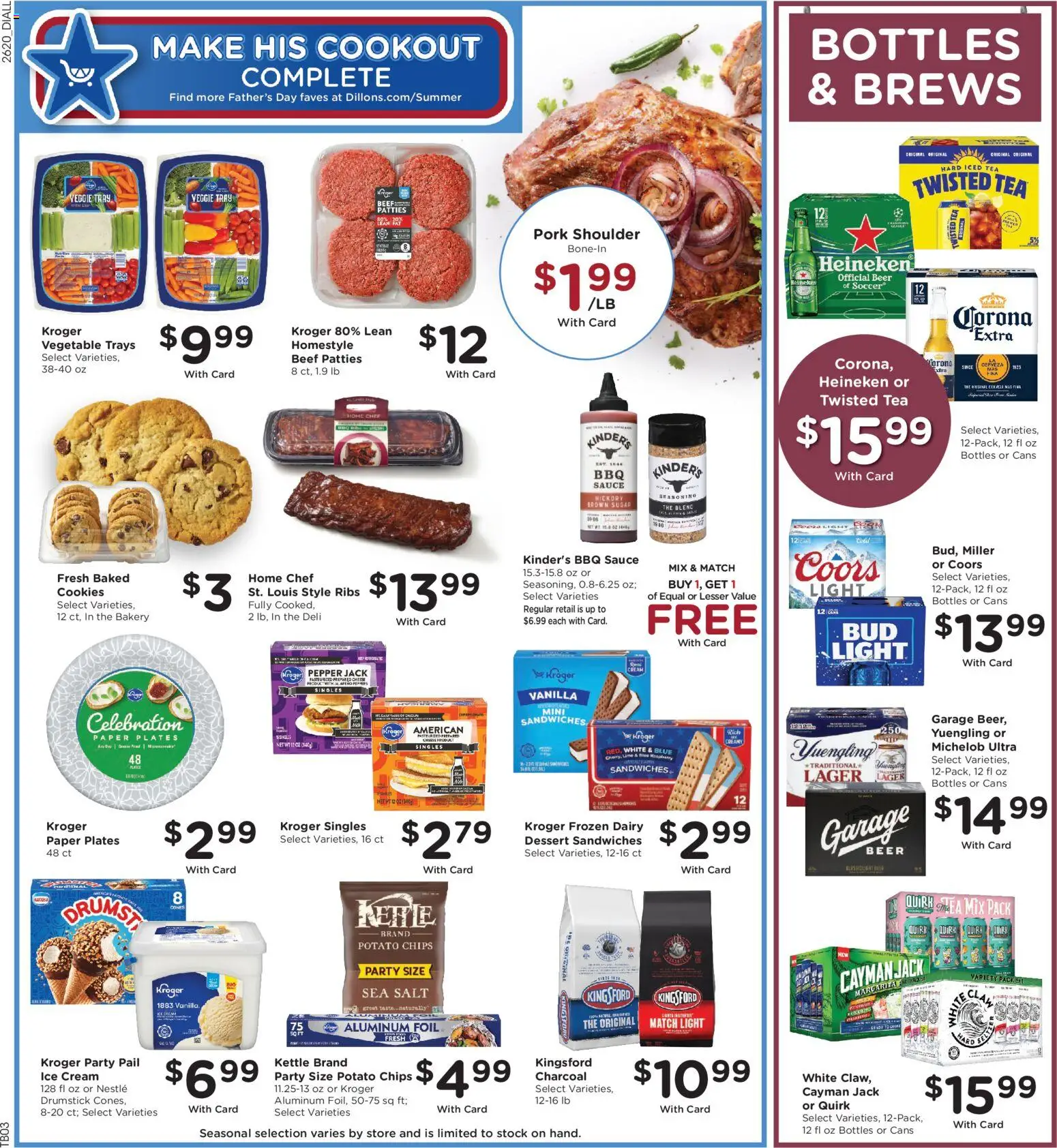 Dillons Weekly Ad - KS - valid from 17.06.2026 | Page: 4 | Products: Pork, Beef, Chips, Sauce