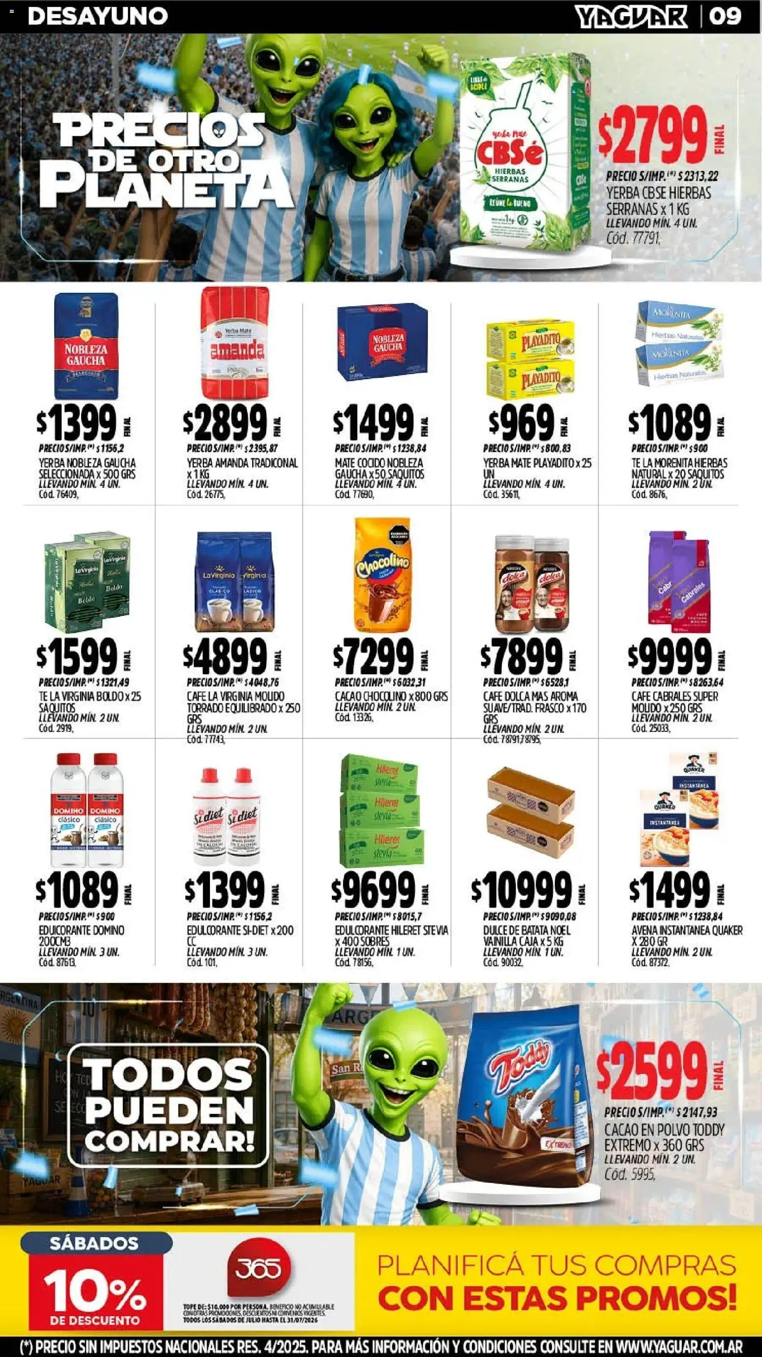 Yaguar - Oferta Semanal General Roca │ válido desde el 13/07/2026 | Página: 11 | Productos: Caja, Polvo, Avena, Cacao