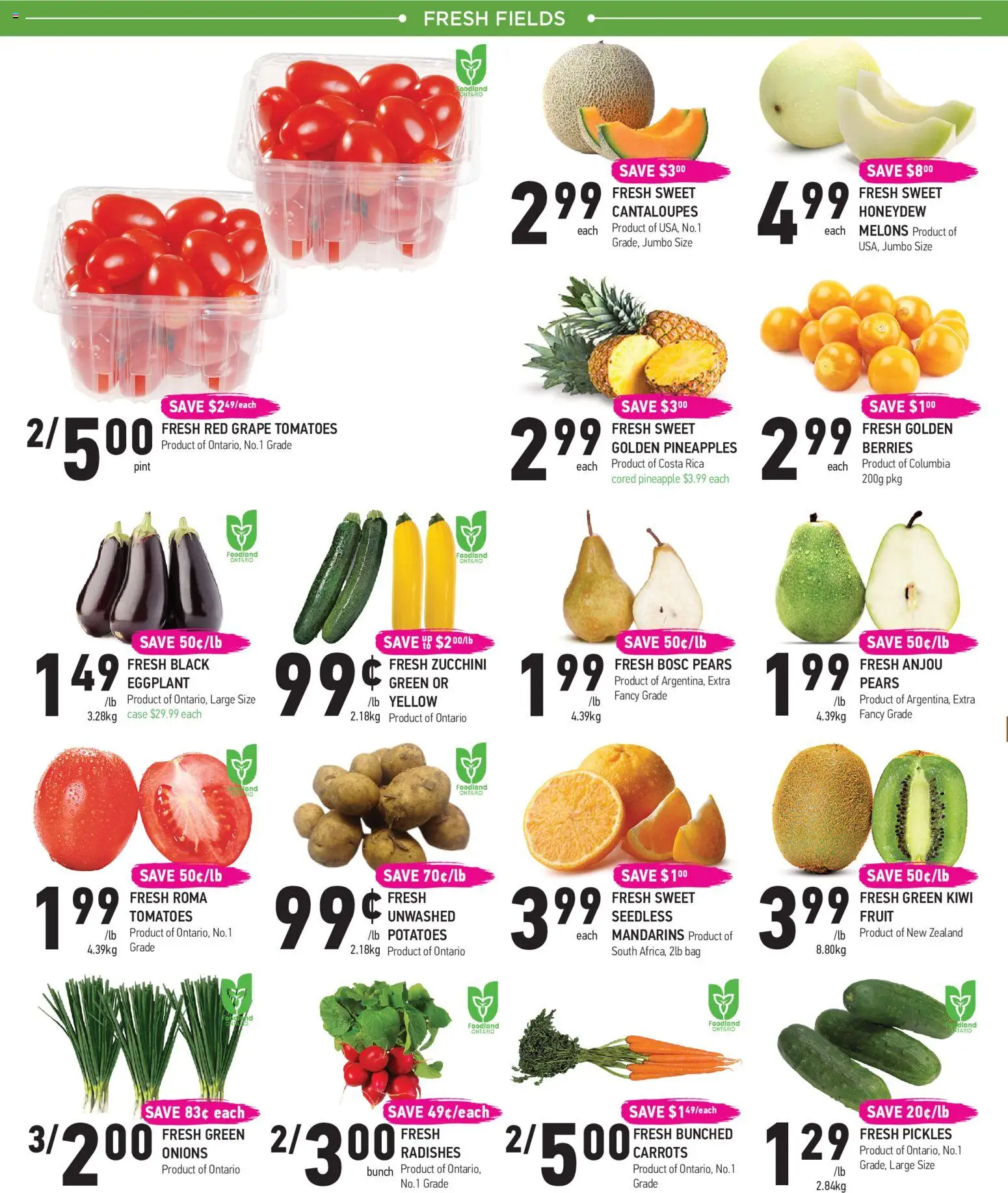 Coppas Fresh Market flyer valid from Aug 13, 2026 | Page: 2 | Products: Potatoes, Bag, Pickles, Pears