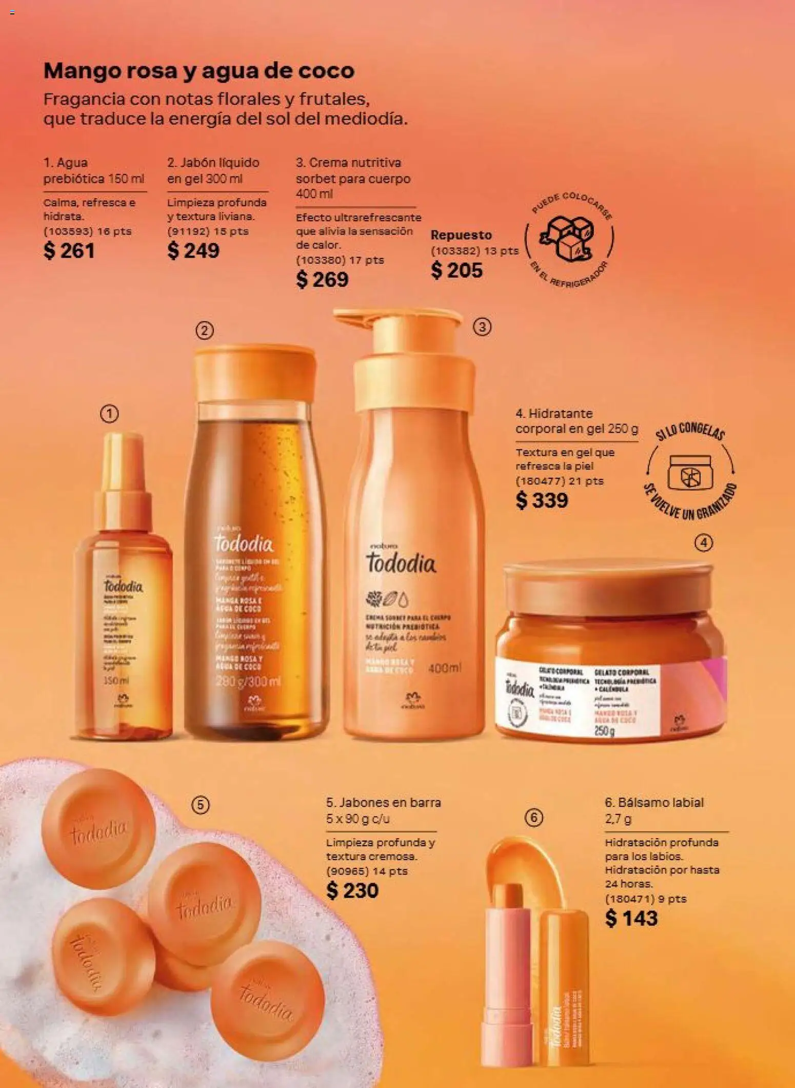 Nuevas ofertas de Natura válidas en toda la República Mexicana desde el 31/07/2026. ¡Encuentra las mejores ofertas en Natura campaña 12 2026! | Página: 102 | Productos: Agua, Mango, Bálsamo labial, Jabón
