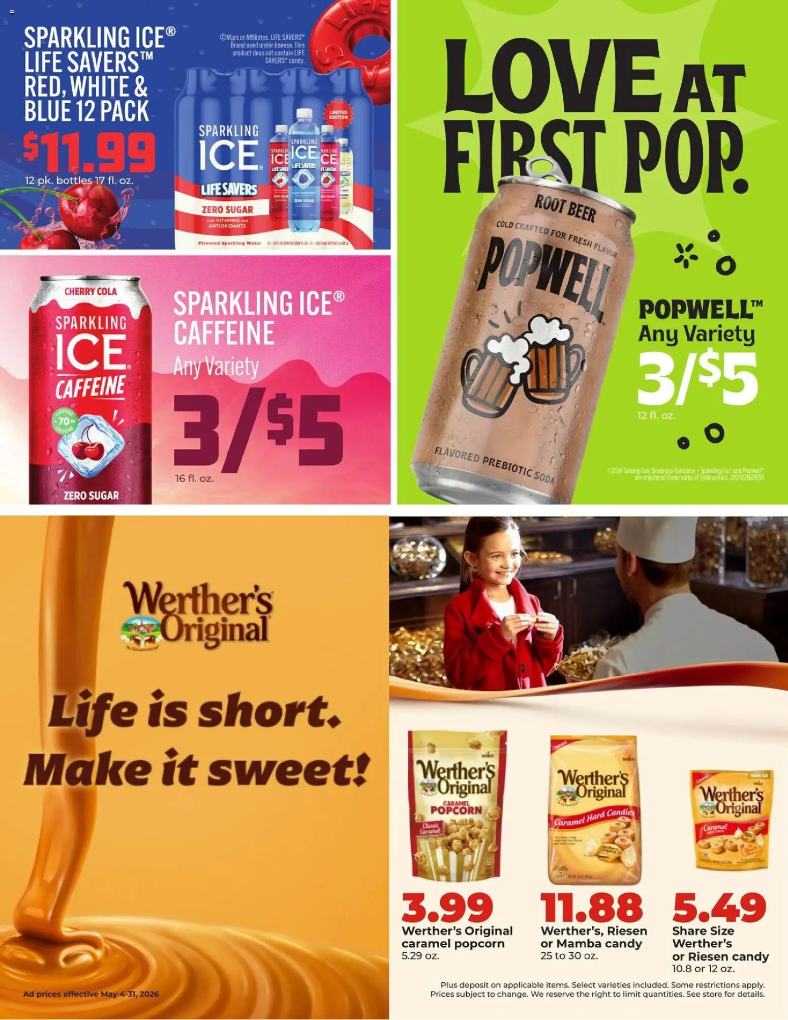 HyVee Monthly Ad - valid from 04.05.2026 | Page: 6 | Products: Beer, Candies, Water, Sugar