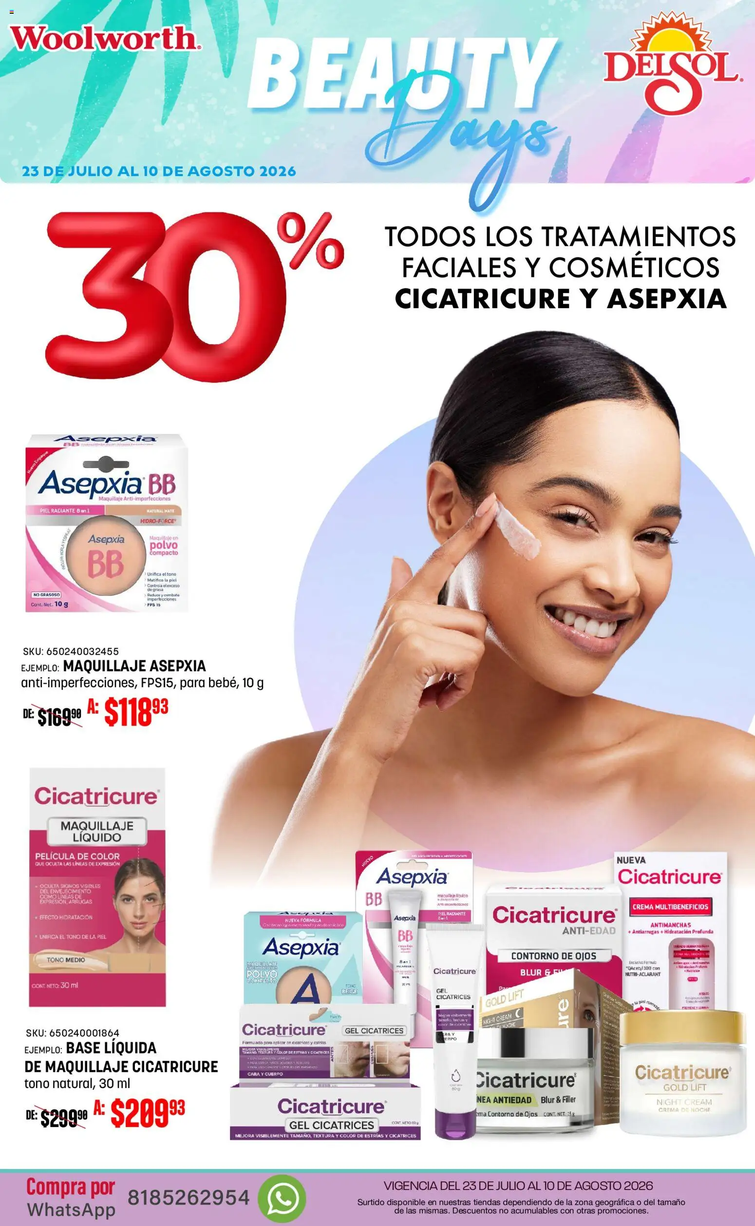 Nuevas ofertas de Del Sol y Woolworth válidas en toda la República Mexicana desde el 23/07/2026. ¡Encuentra las mejores ofertas en Del Sol y Woolworth catálogo! | Página: 8