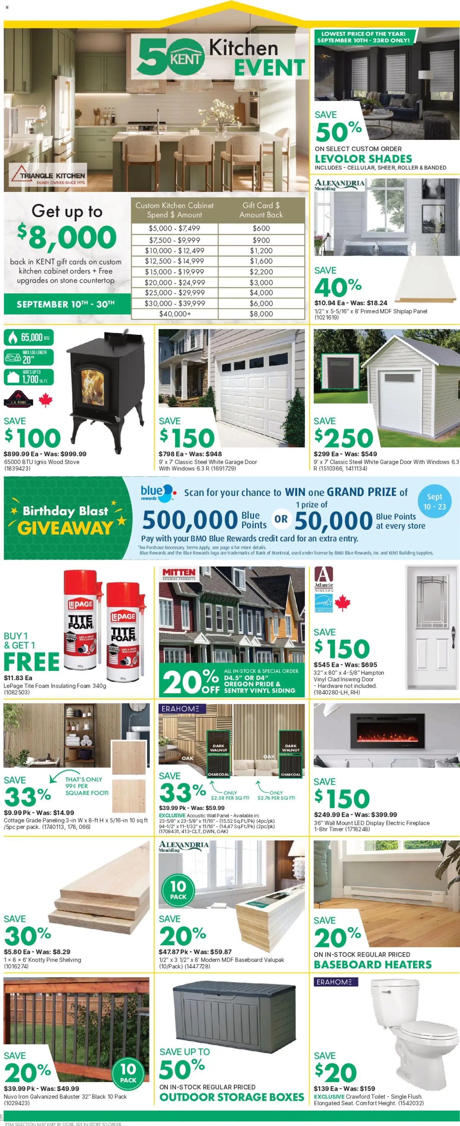 Kent flyer valid from Sep 10, 2026 | Page: 2 | Products: Stove, Iron, Foam, Door