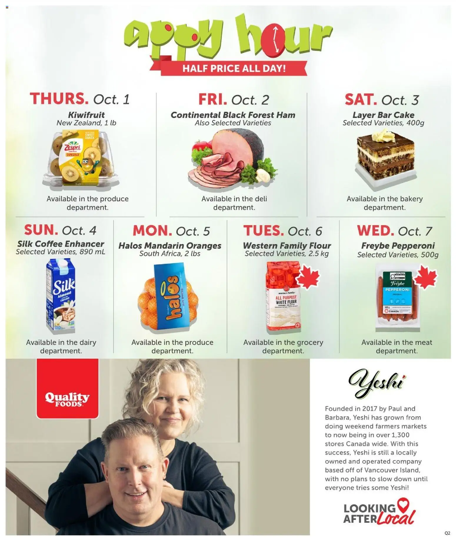 Quality Foods flyer valid from Oct 1, 2026 | Page: 17 | Products: Bakery, Cake, Coffee, Oranges