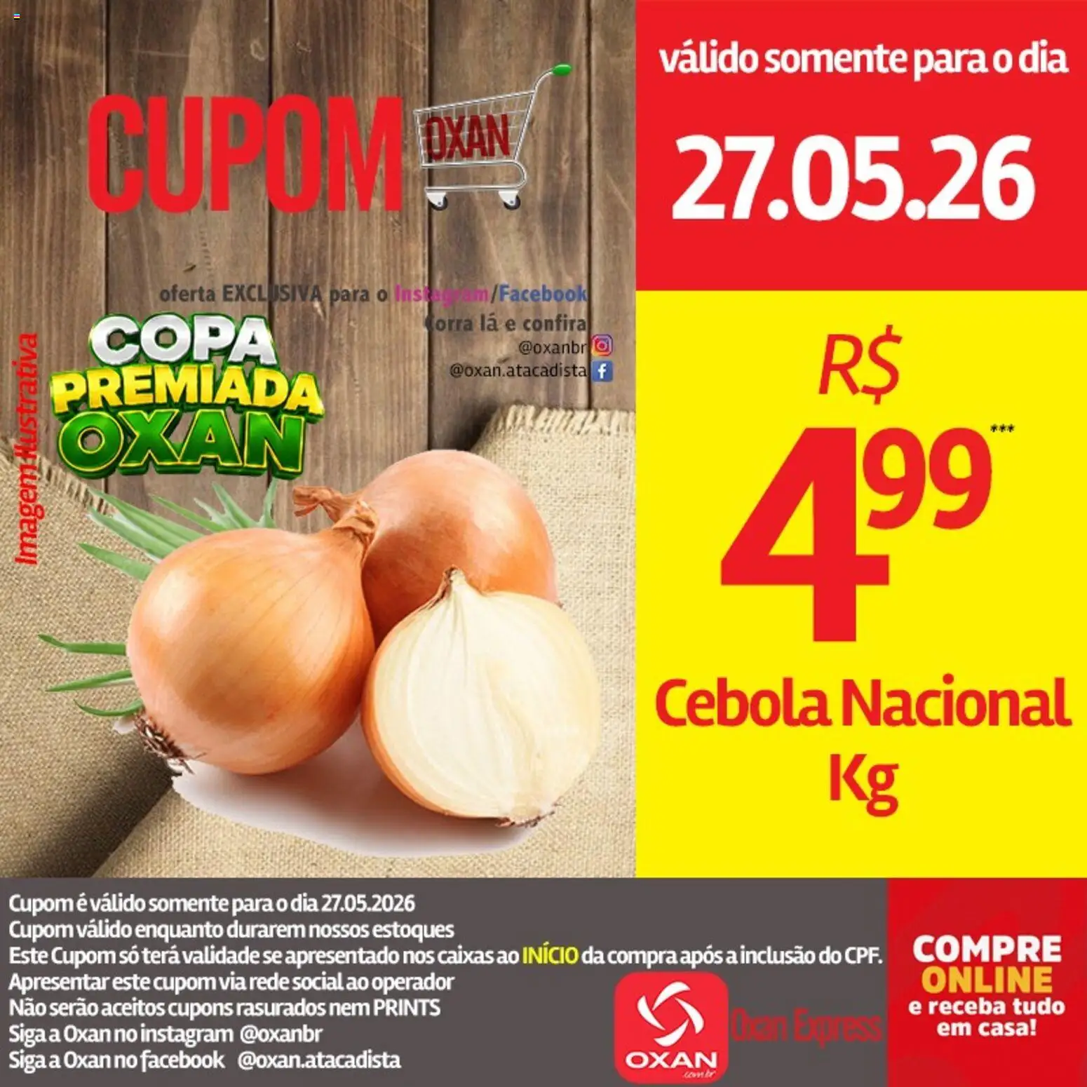 Oxan Atacadista Folheto - válido de 27.05.2026 | Página: 17 | Produtos: Cebola, Copa
