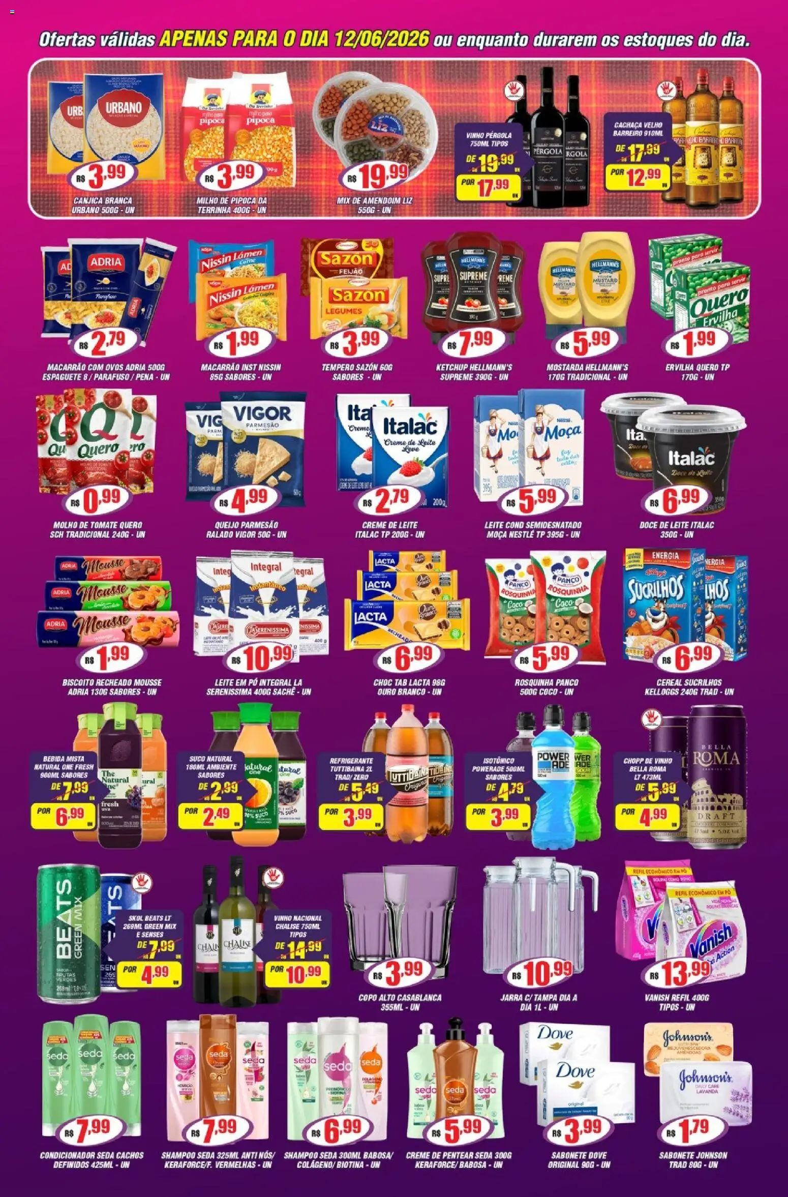 Violeta Supermercados Folheto - válido de 12.06.2026 | Página: 3 | Produtos: Coco, Ketchup, Sucrilhos, Pipoca