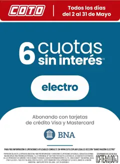 Vista previa Coto - BNACSI Electro Mayo válido desde el 02.05.2026