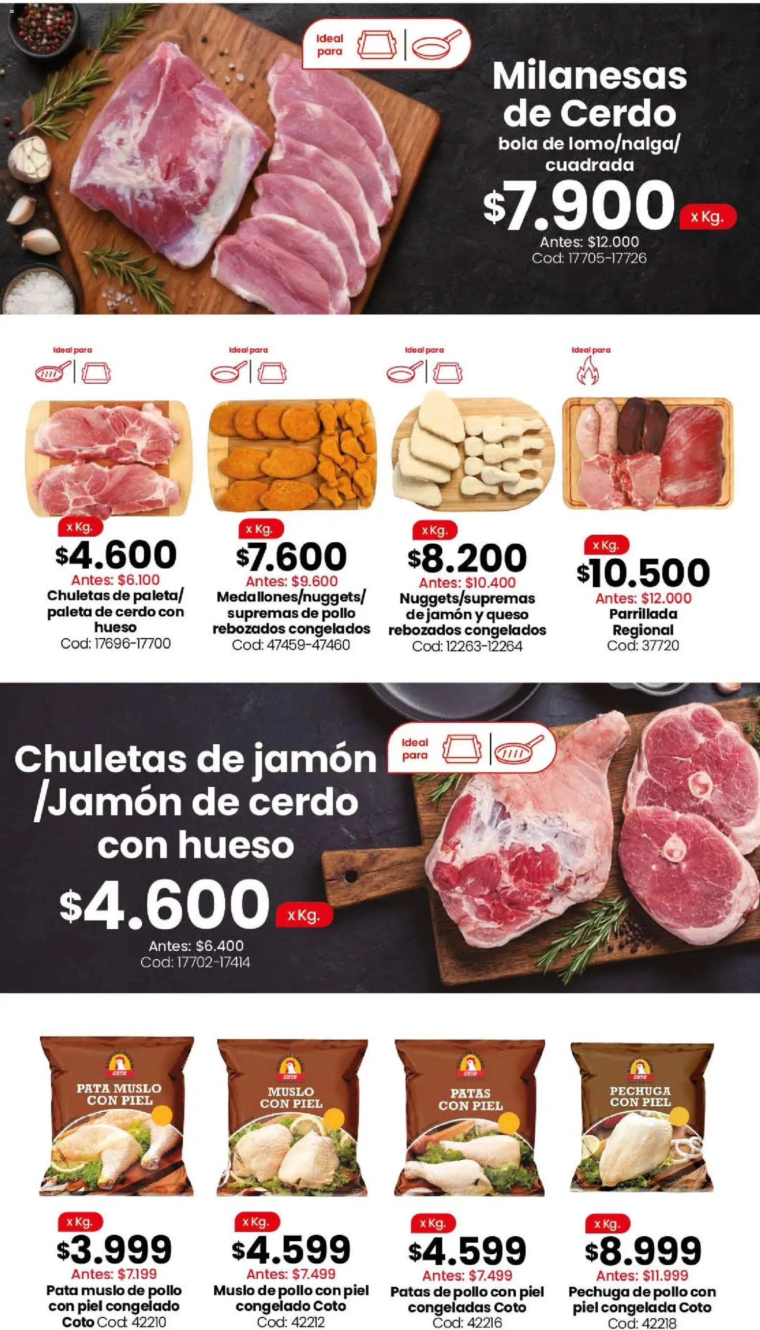 Coto - Ofertas │ válido desde el 31/08/2026 | Página: 2 | Productos: Milanesas, Paleta de cerdo, Queso, Jamón