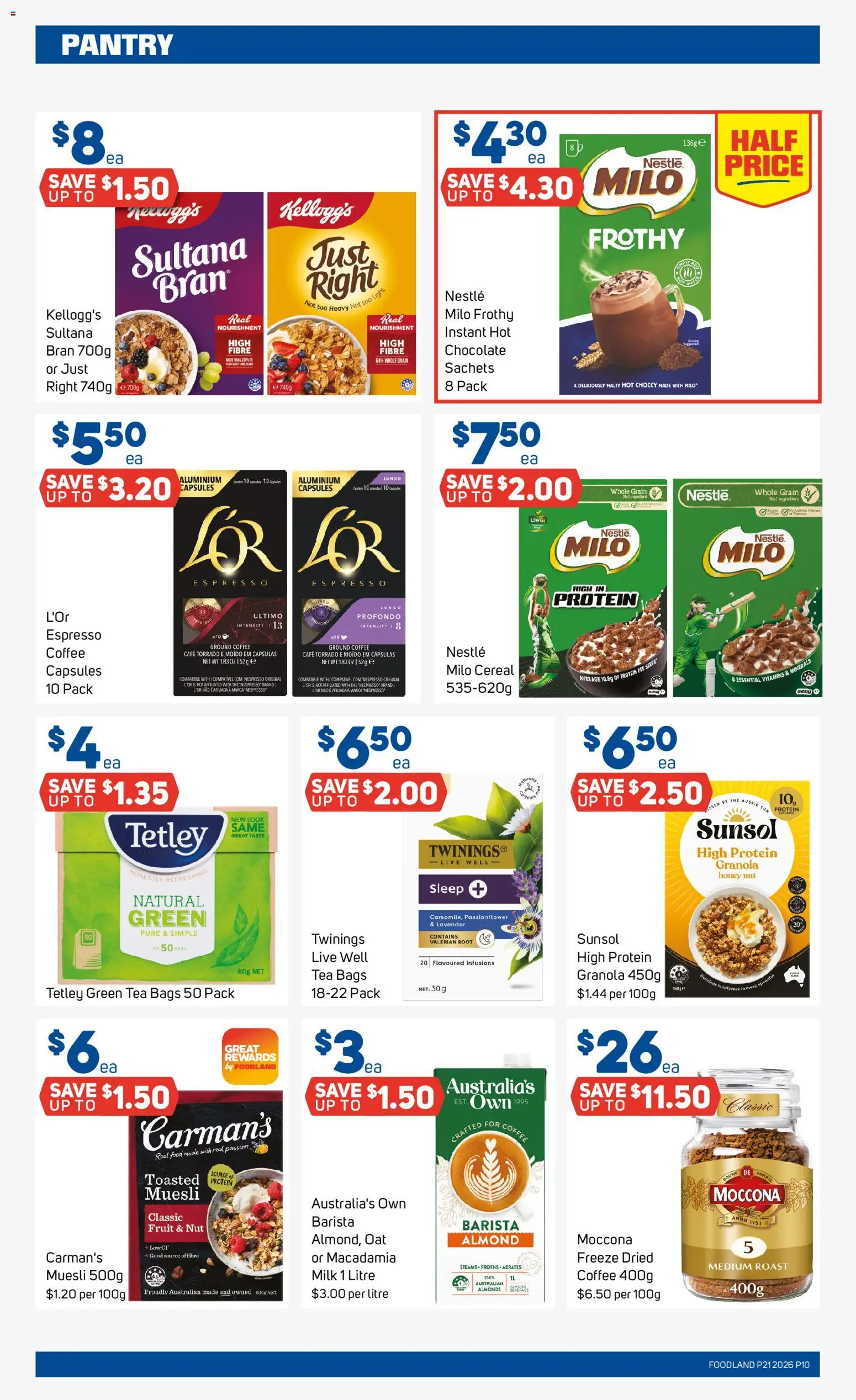 Foodland catalogue - valid from 20.05.2026 | Page: 10 | Products: Almonds, Chocolate, Honey, Tea